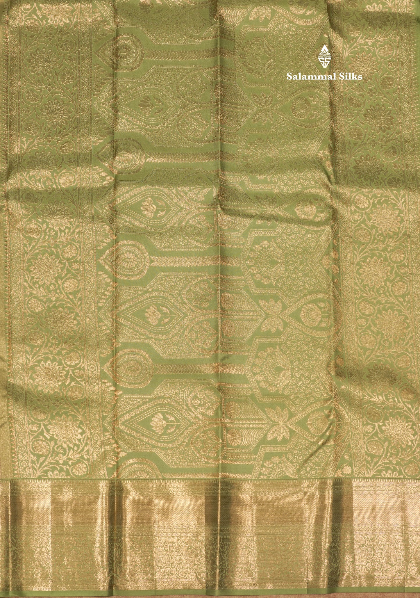 Yellow Colour Pure Kanjivaram Silk Saree with Elaichi Green Border