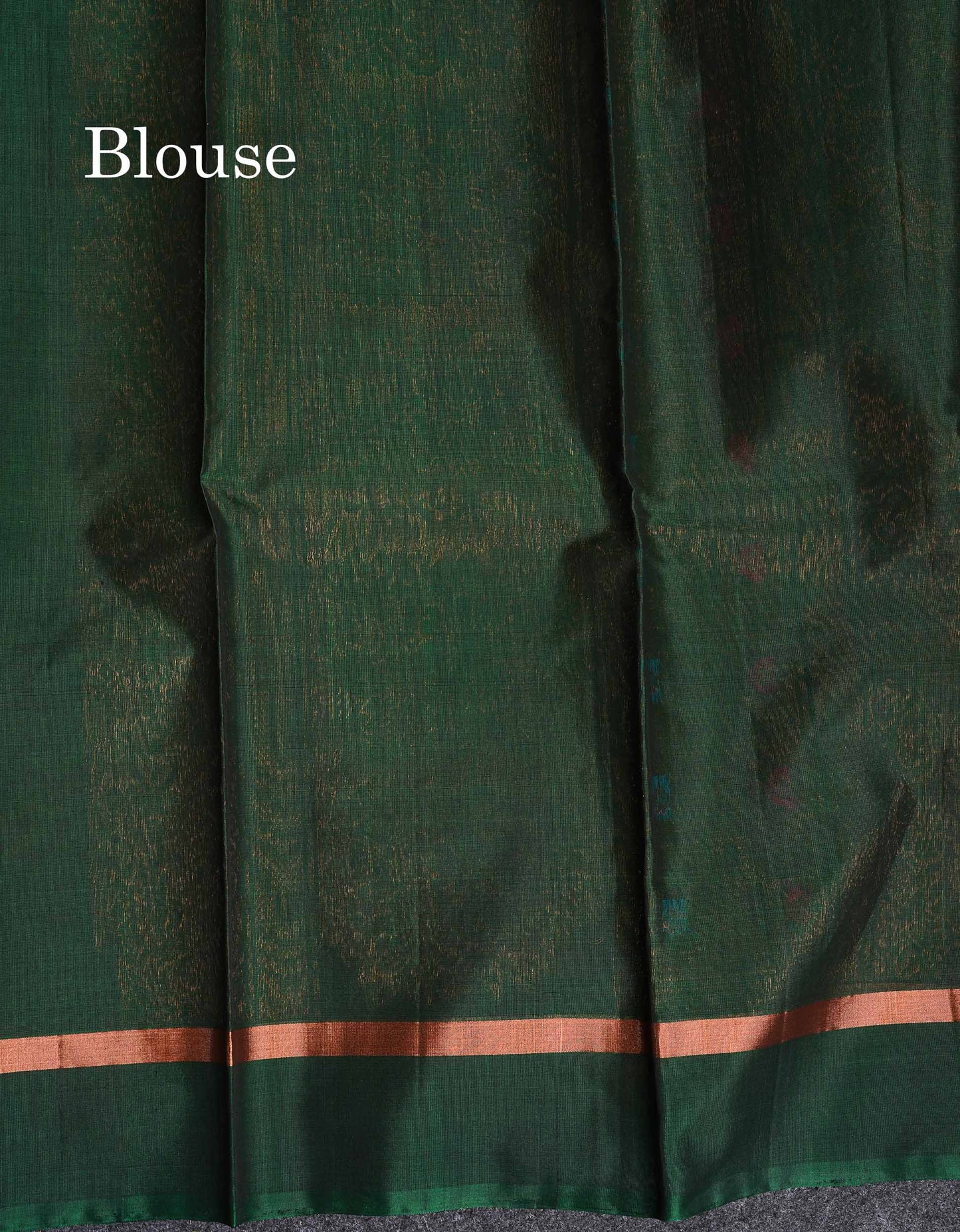 SICO Cotton Saree - Dual Tone Mahandi Green Colour Body Zari Butta With Bottle Green Blouse