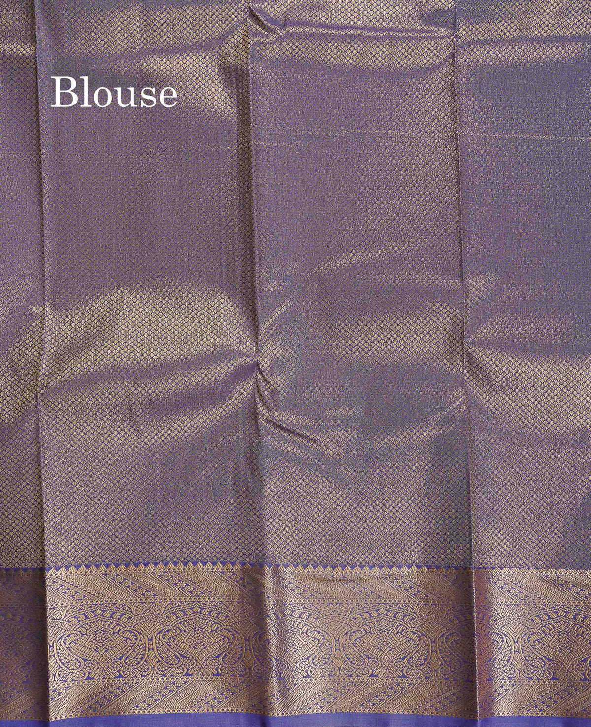 Semi Silk Saree - Green Colour Body With Contrast Dual Tone Navy Blue Blouse
