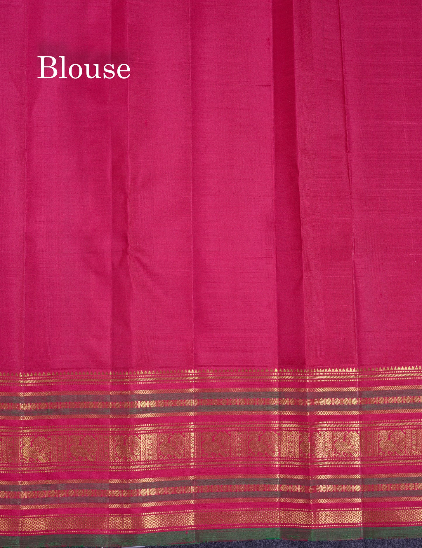 Korvai Beautiful Manthulir Yellow Pure Kanjivaram Silk Saree With Contrast Pink Traditional Border