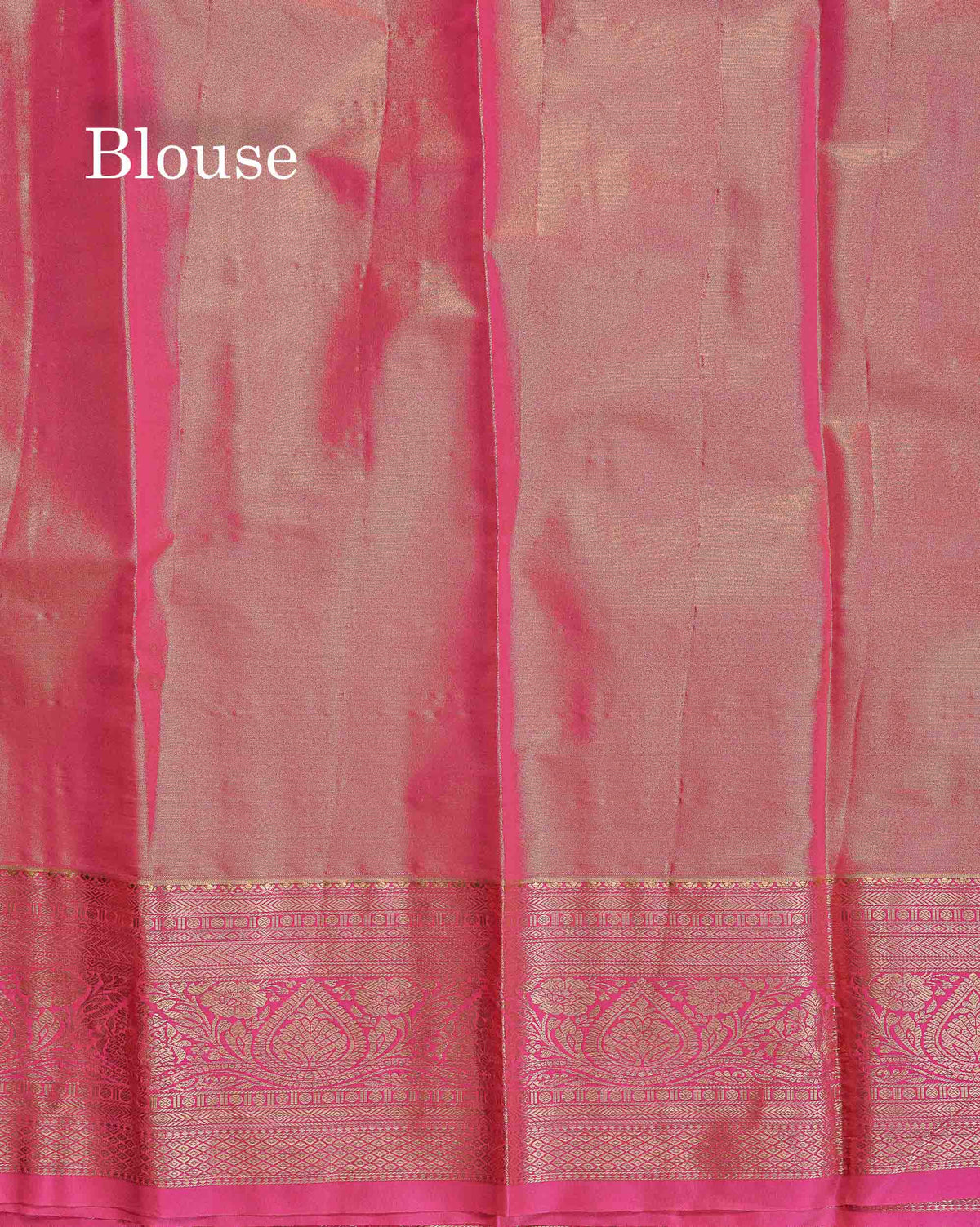Tissue Semi Silk Saree - Yellow Colour Body With Contrast Pink Border