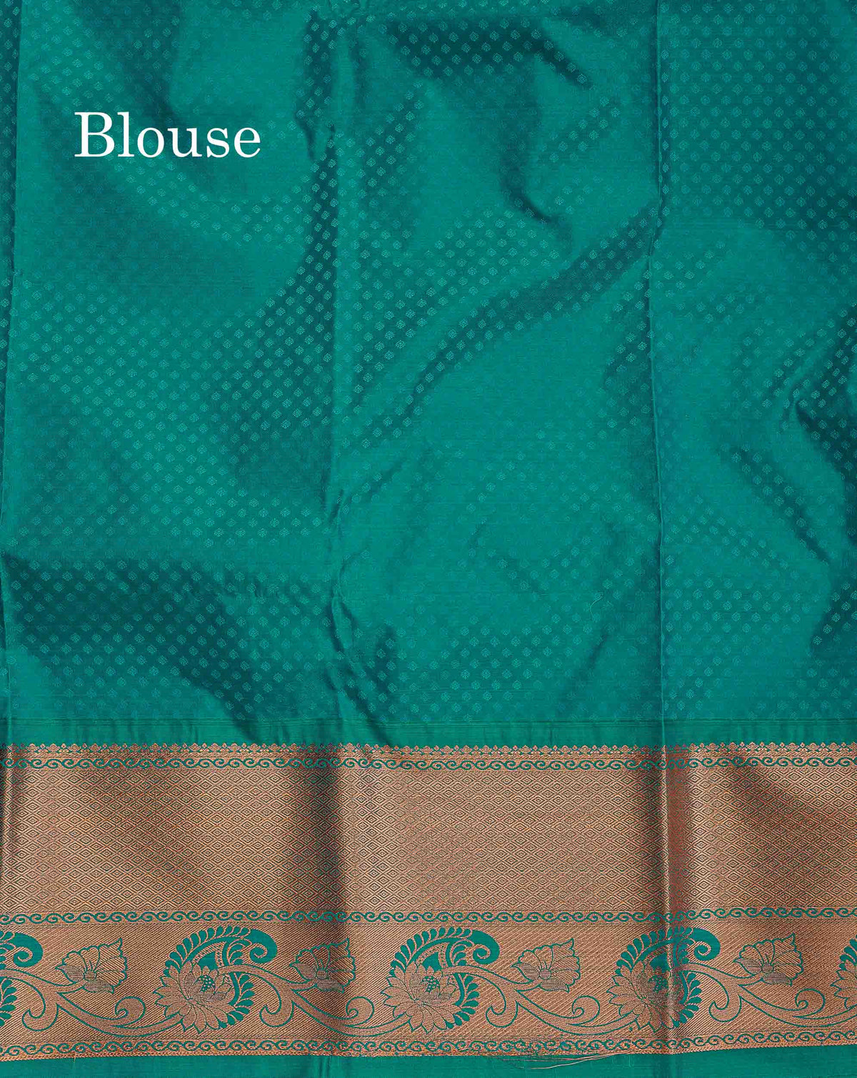 Semi Silk Saree - Light Peach Colour Body With Teal Green Evening Morning Border