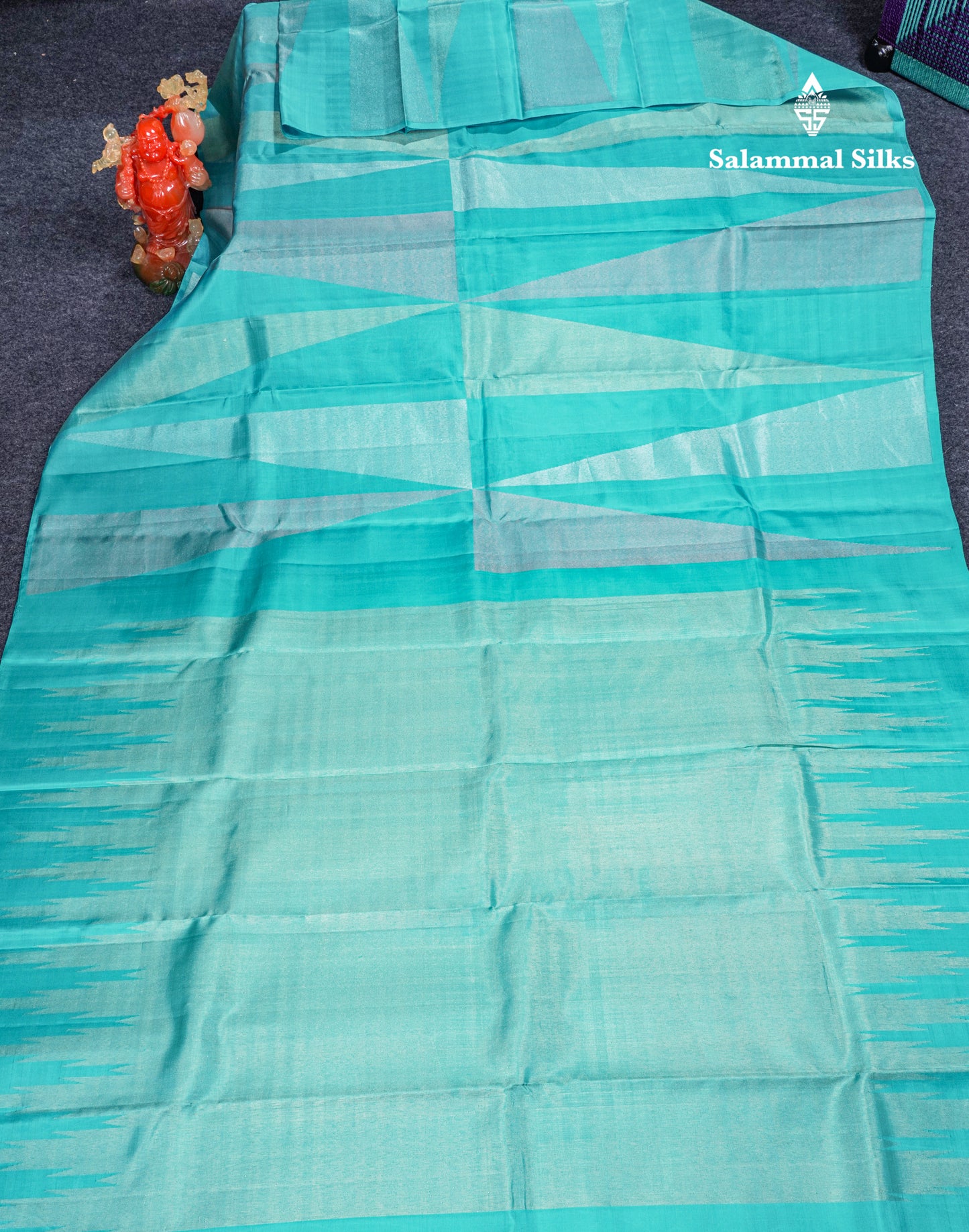 Sky Blue Colour Fancy Pure Kanjivaram Silk Saree With Blouse