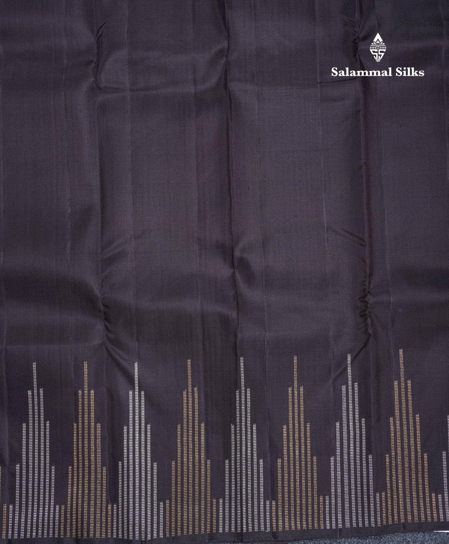 Dark Brown Pure Kanjivaram Silk Saree With Contrast Rexona Blouse
