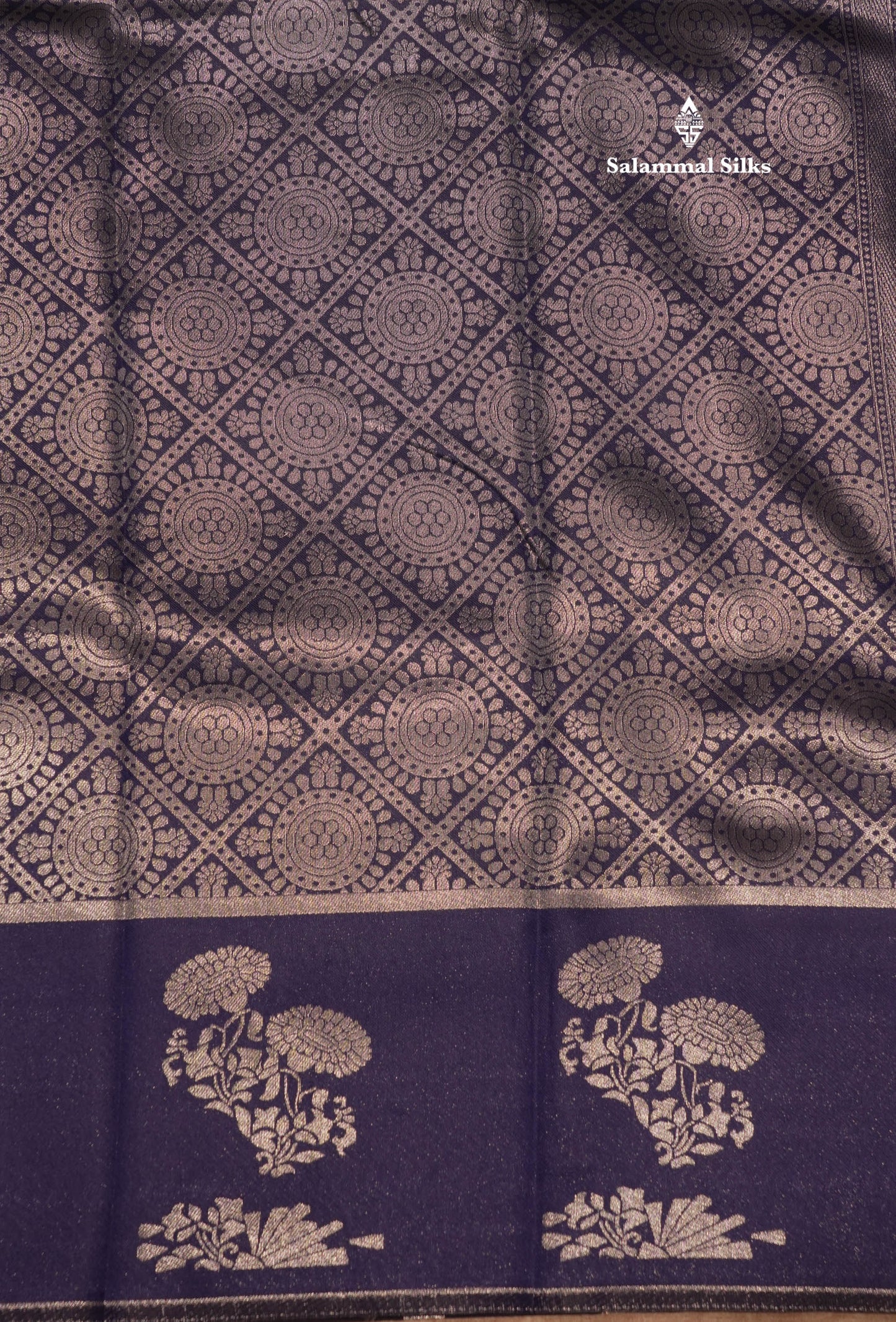 Peacock Green Colour Semi Silk Tissue Saree With Contrast Navy Blue Border