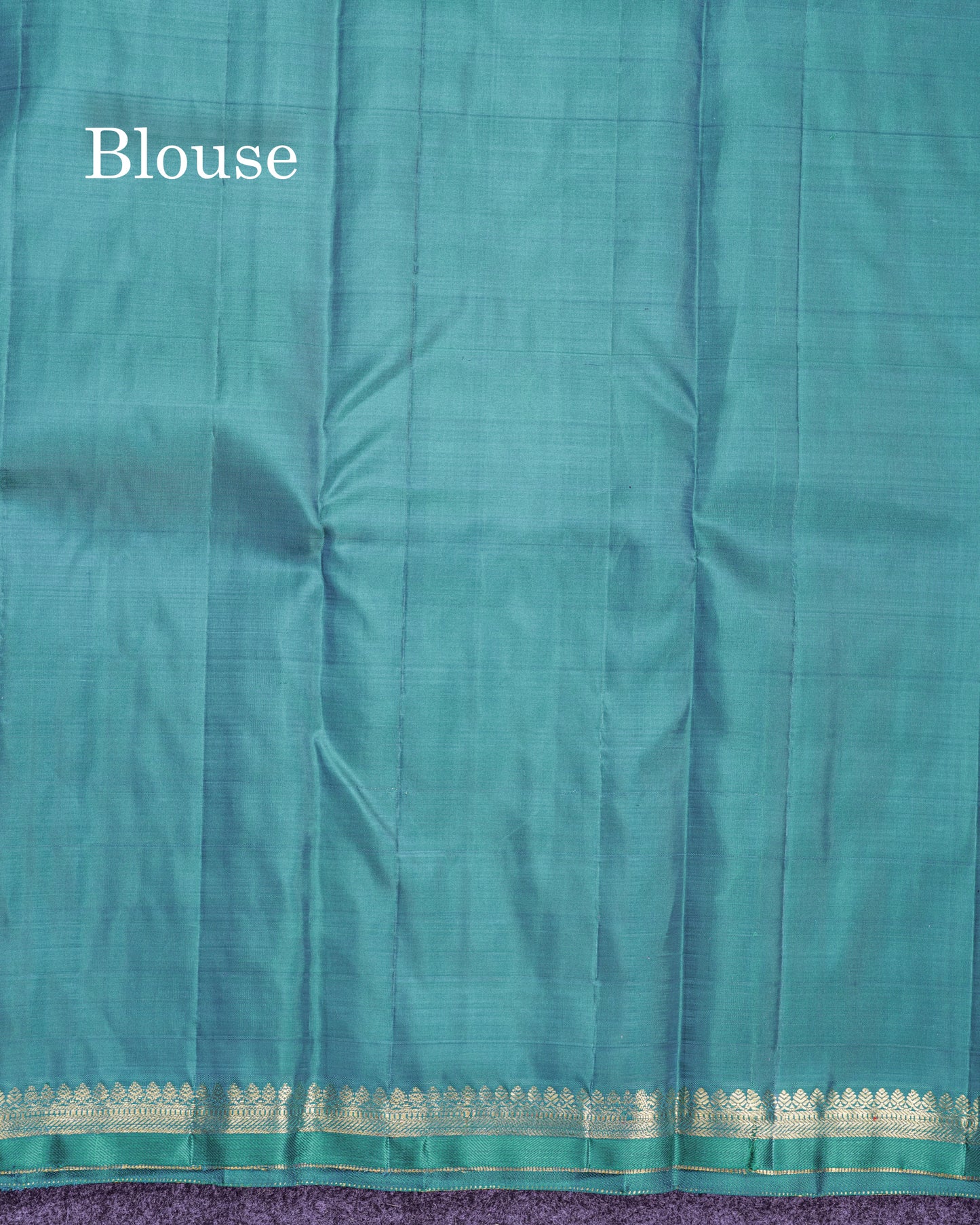 Dark Purple Zari Checks Pure Kanjivaram Silk Saree With Traditional Small Border