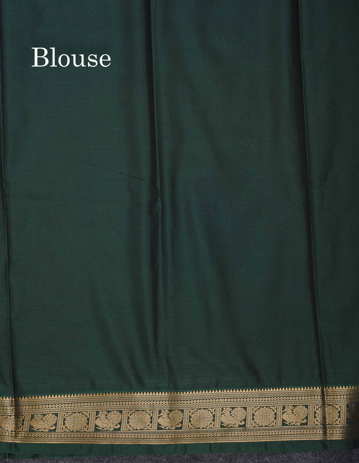 Semi Silk Saree - Grey Colour Body Butta With Contrast Bottle Green Traditional Small Border