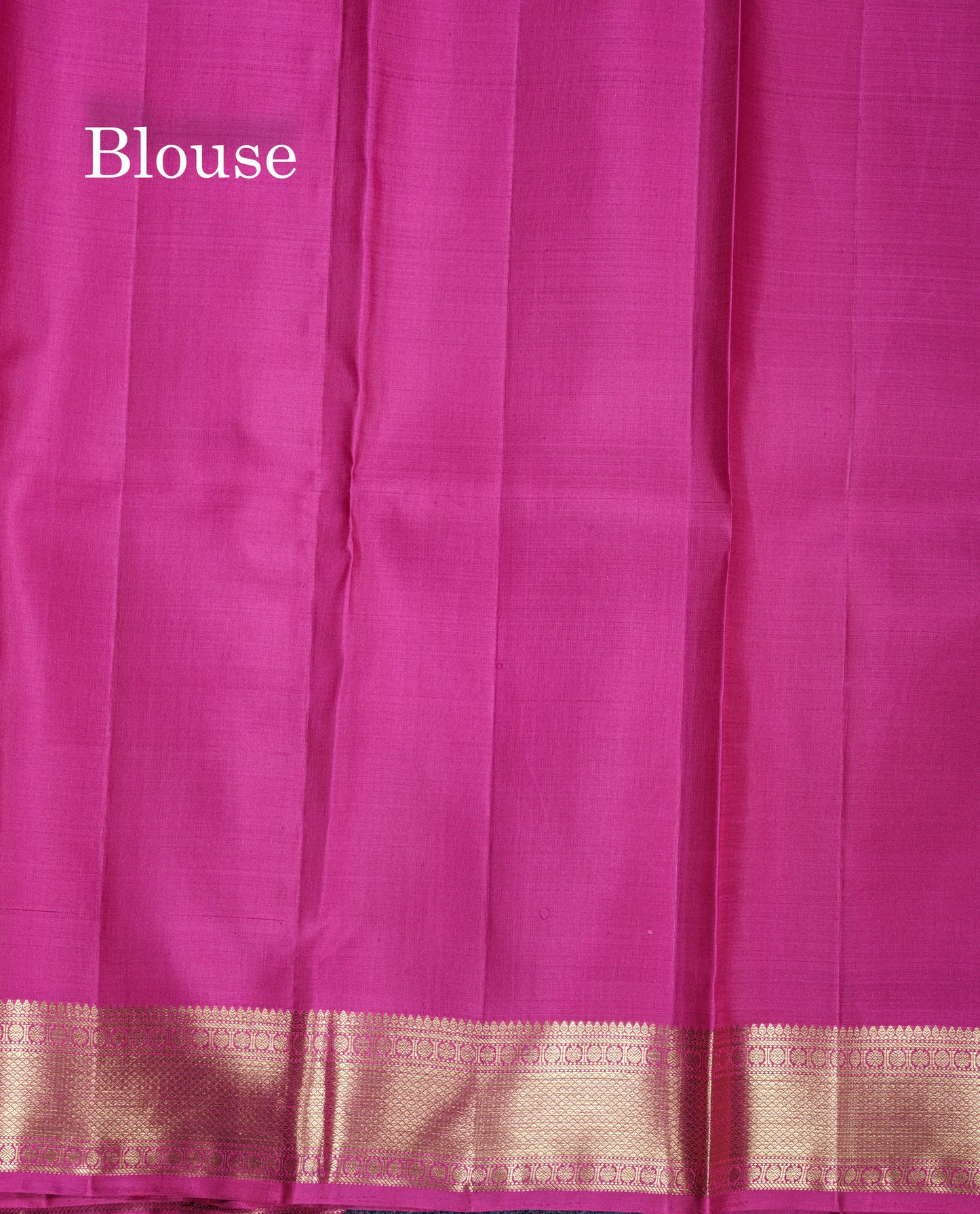 Magenta Pure Kanjivaram Silk Saree With Contrast Magenta Pink Traditional Border