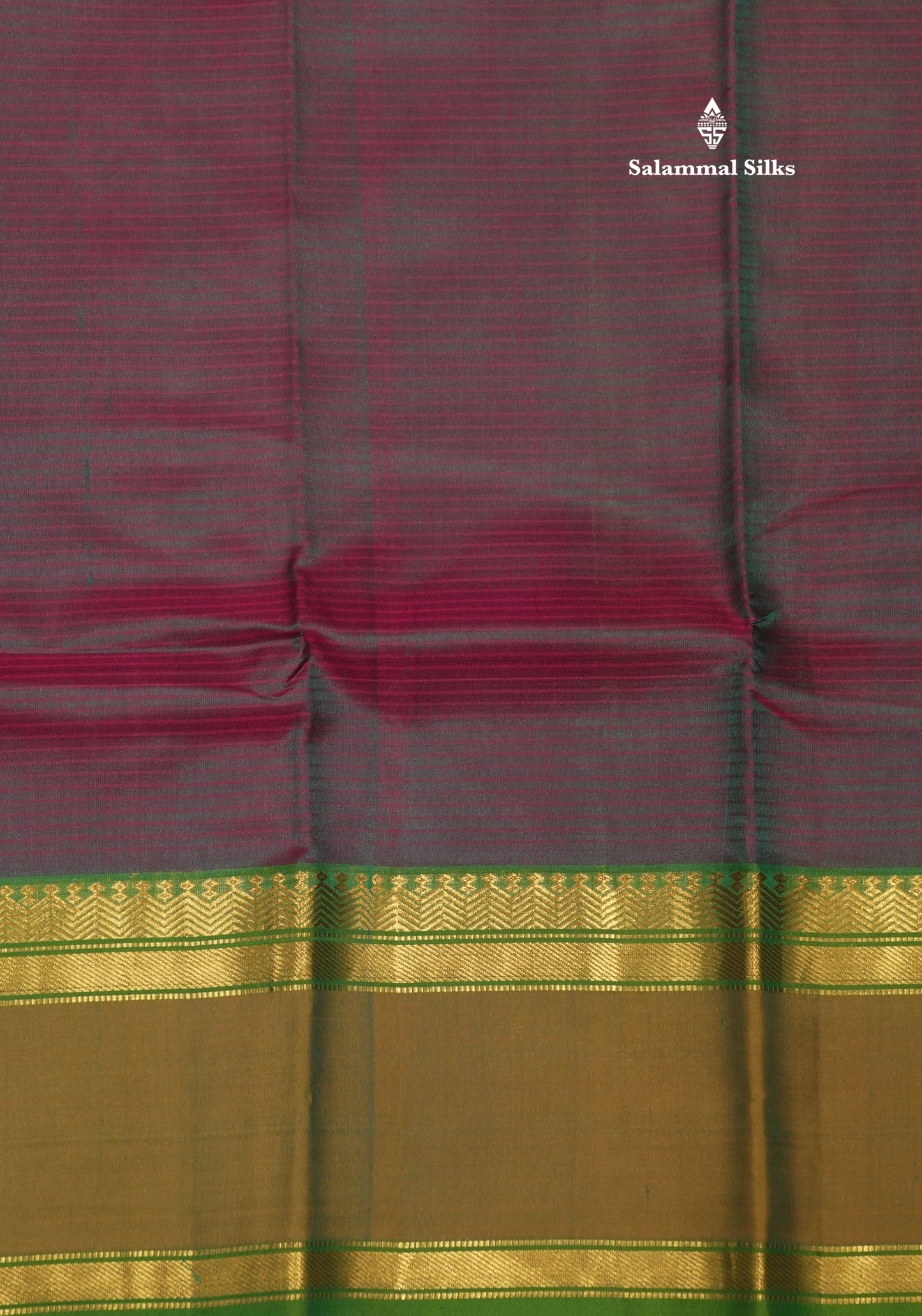 Kanjivaram Pure Silk Saree Violet With Olive Green Blouse