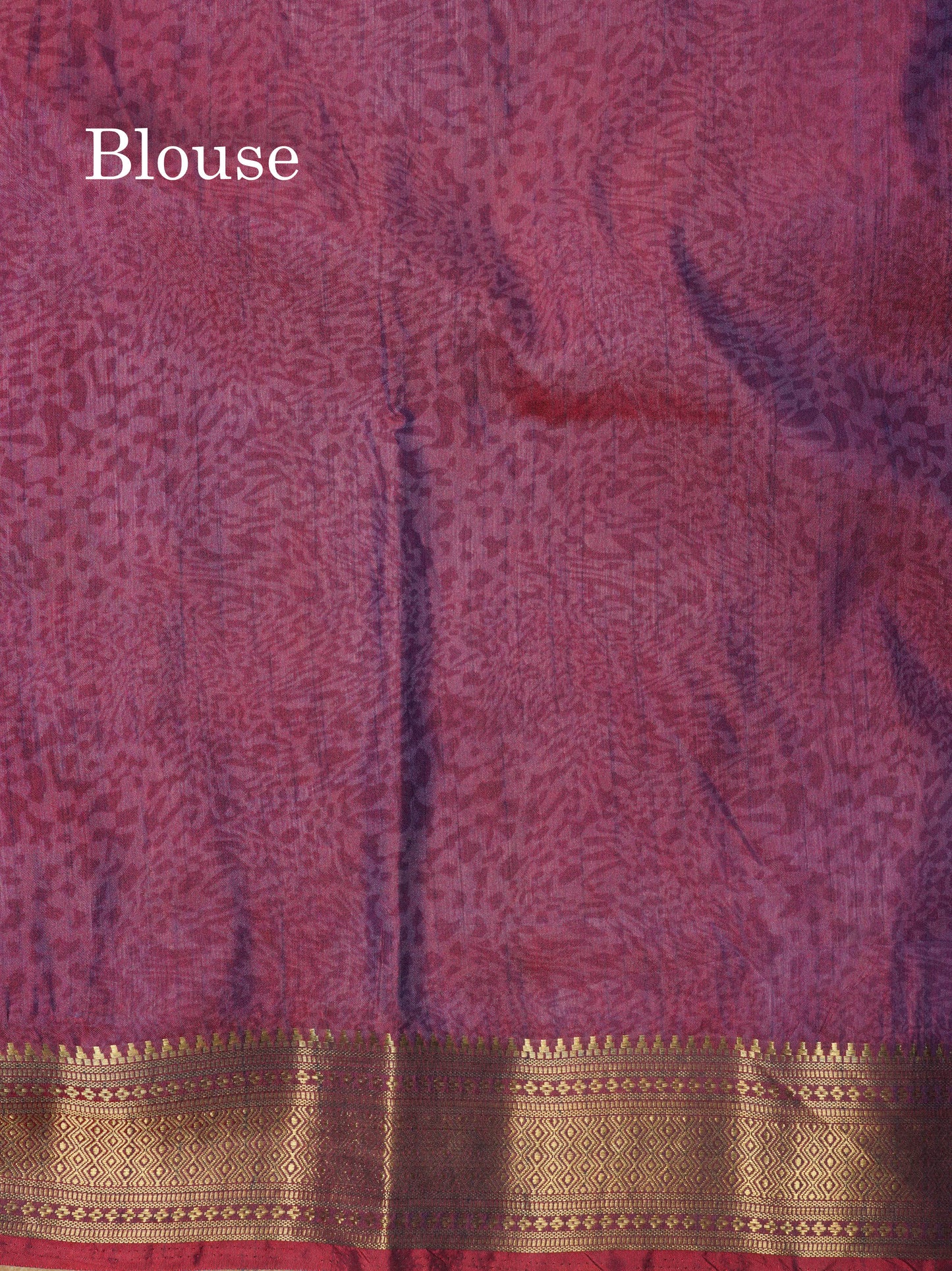 Purple Pichwai Print In Semi Raw Silk Saree With Contrast Rama Blue Traditional Border