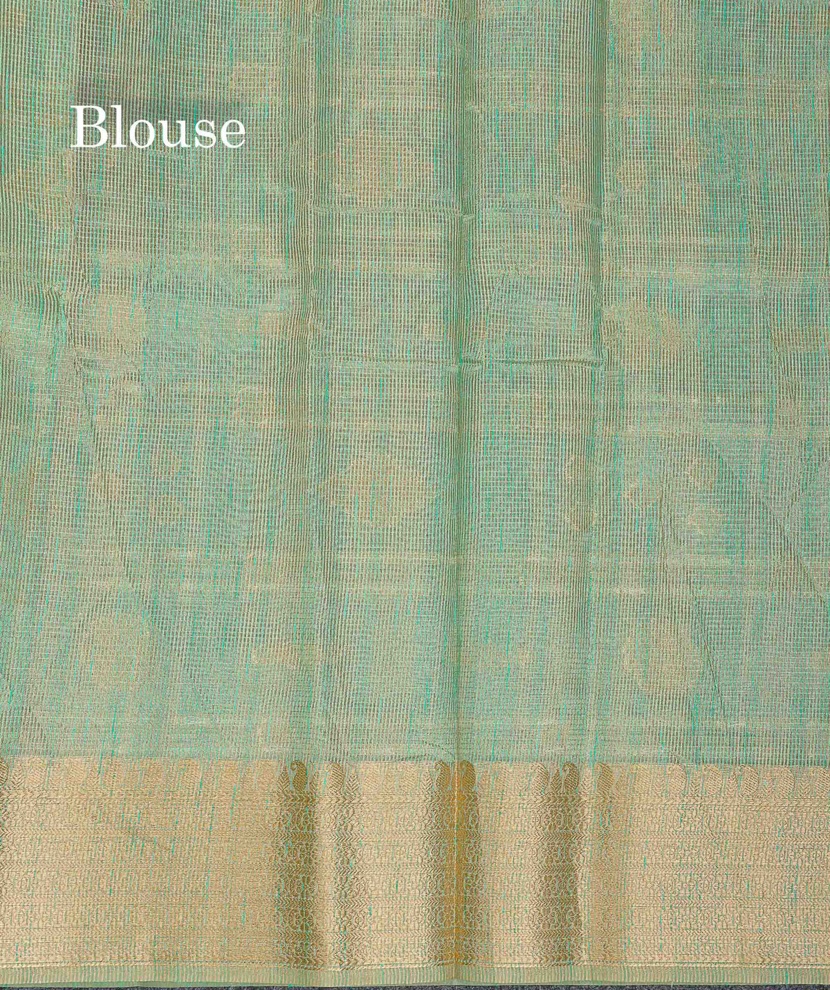 Linen Cotton Mix Saree - Rexona Green Colour Body With Traditional Border