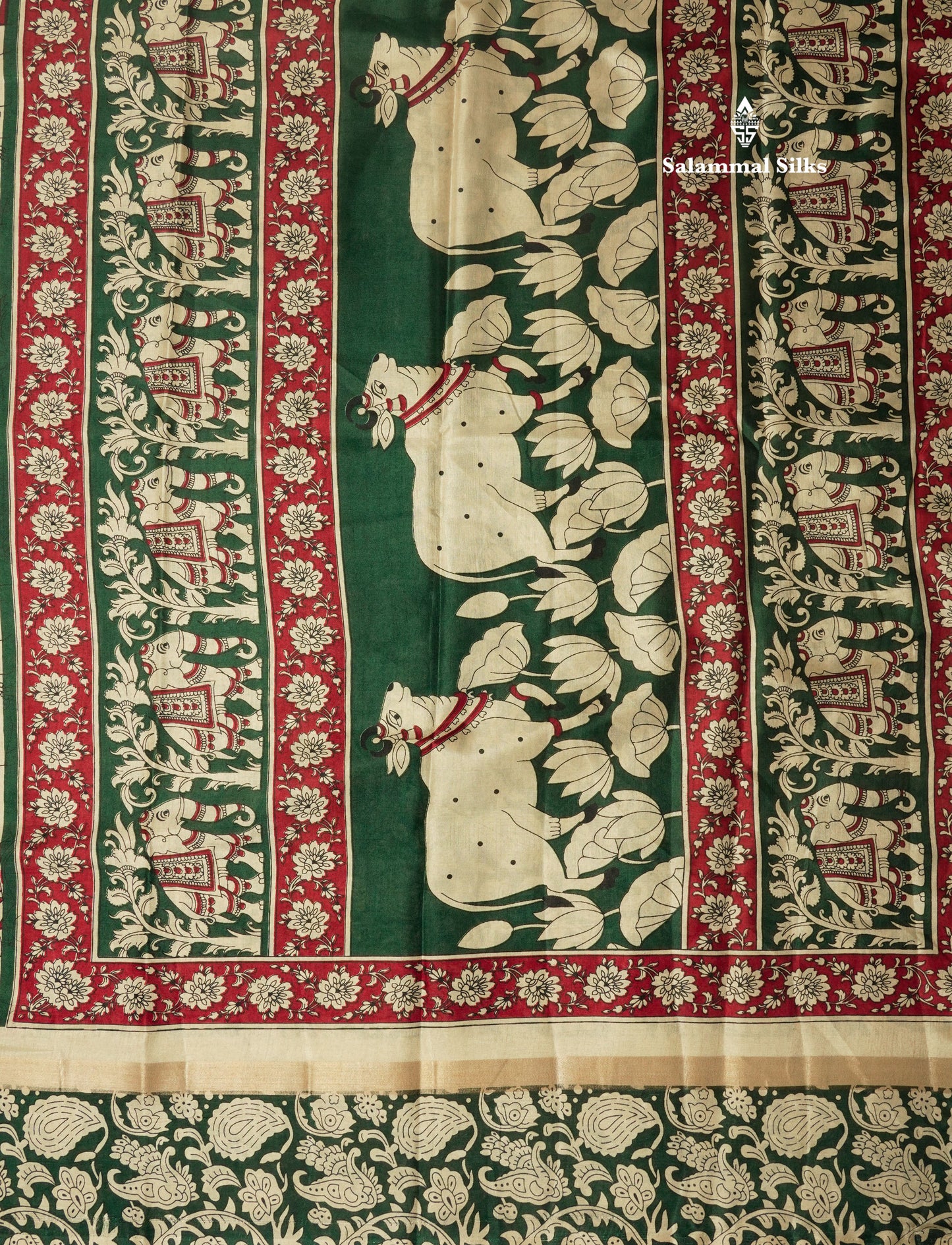 Black Chanderi Mixed Cotton Saree With Contrast Red Border