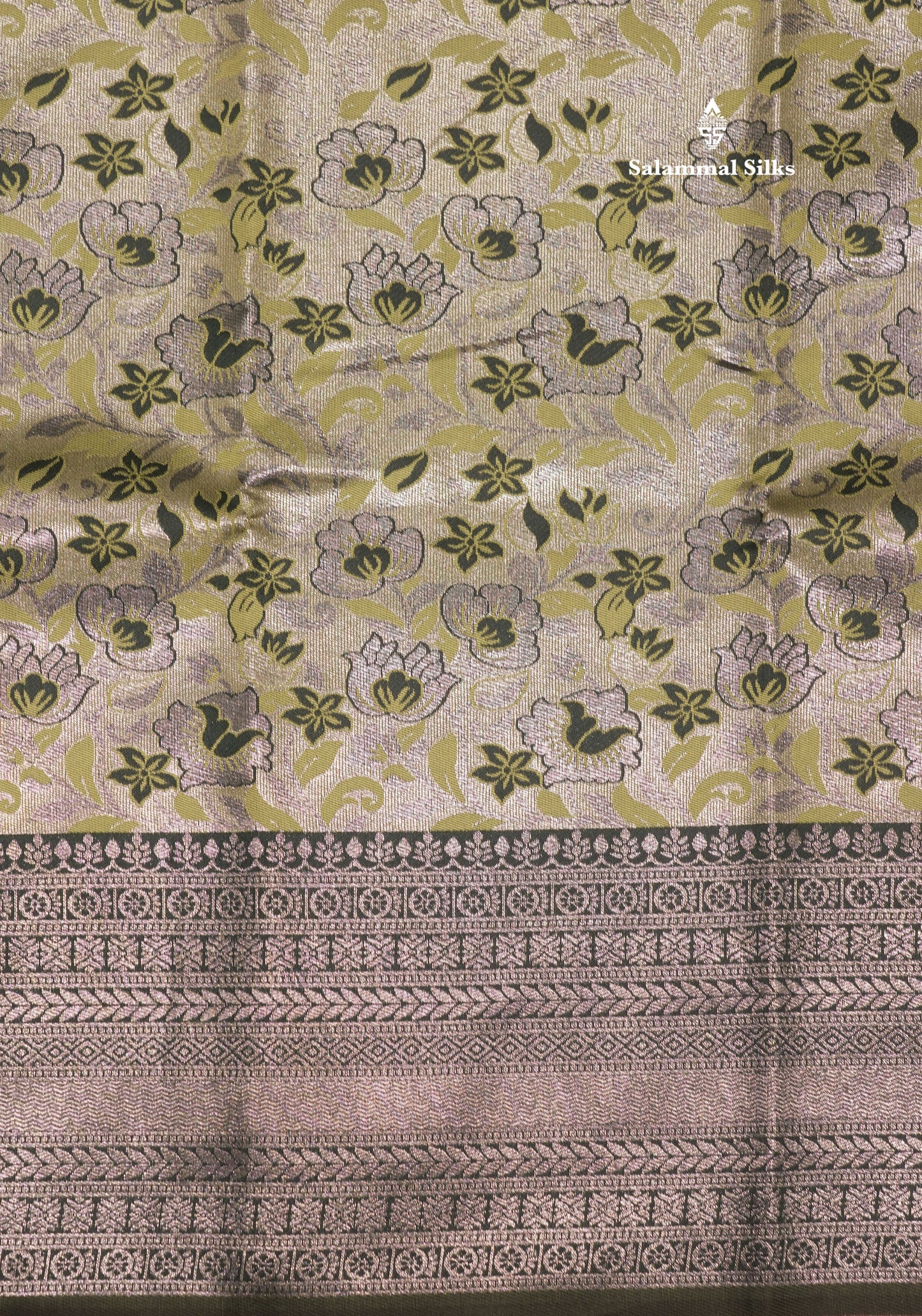 Chocolate Colour Semi Silk Saree With Contrast Navy Blue Border