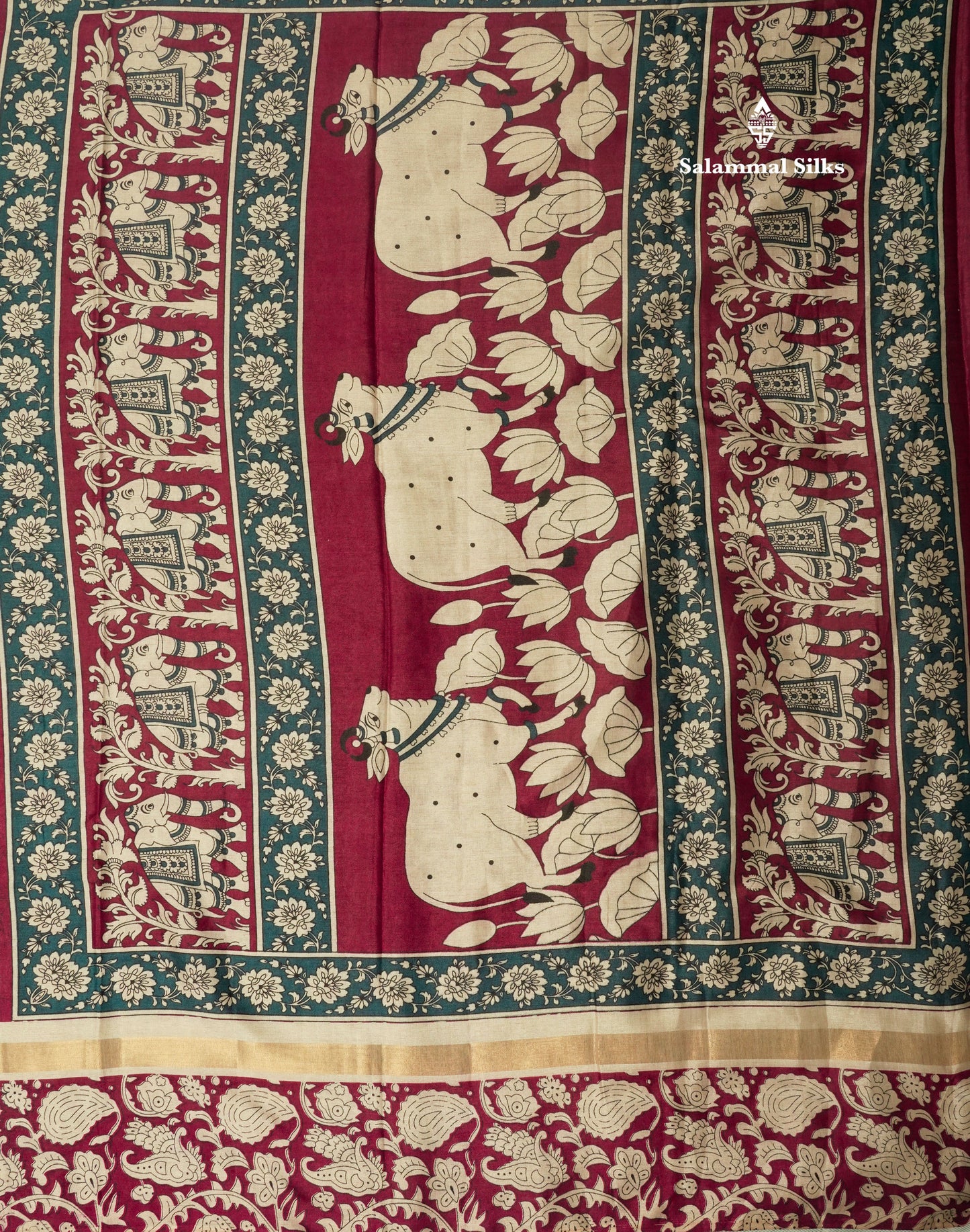 Black Chanderi Mixed Cotton Saree With Contrast Red Border