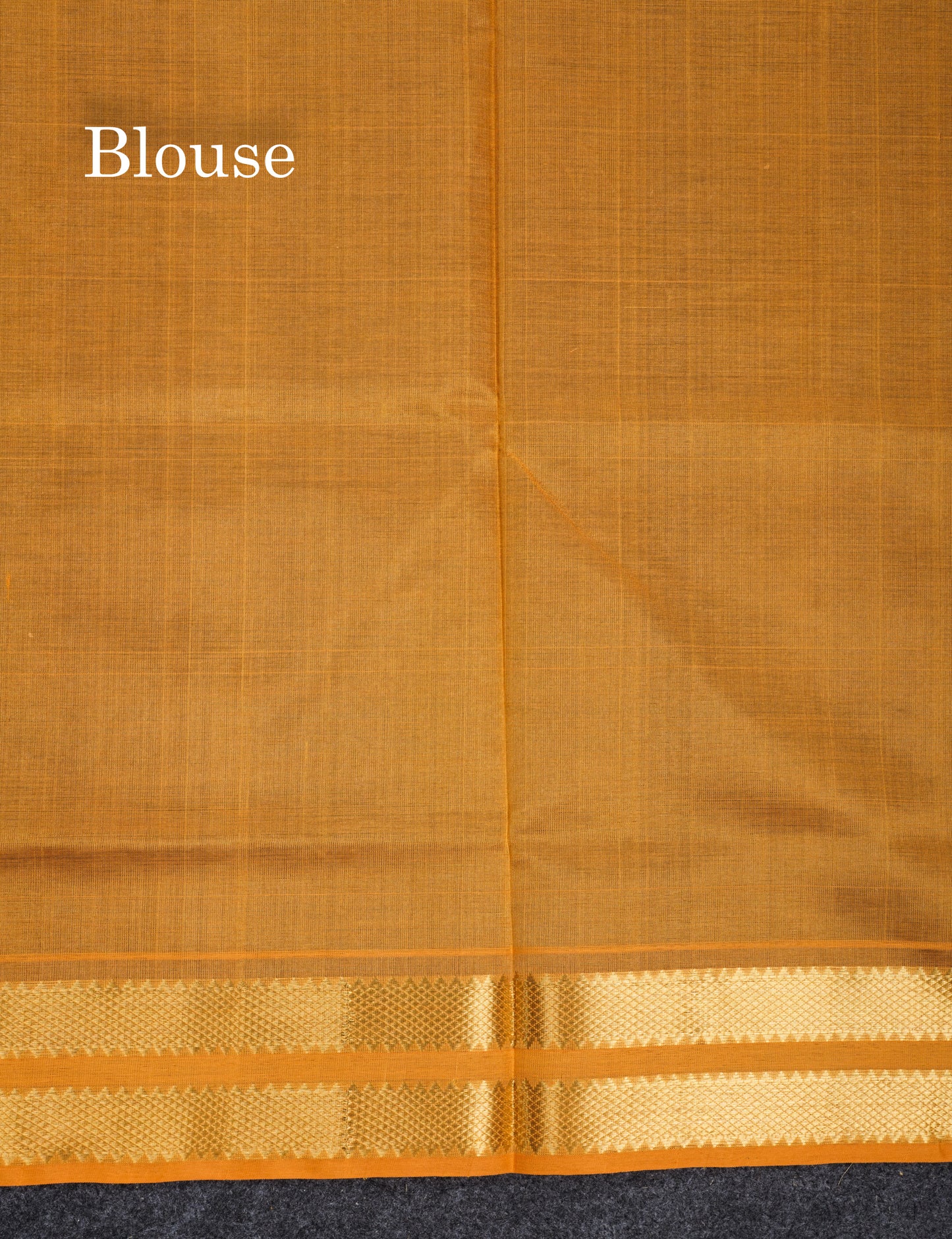 Peacock Blue Checks Pure Silk Cotton Saree With Contrast Mustard Yellow Blouse