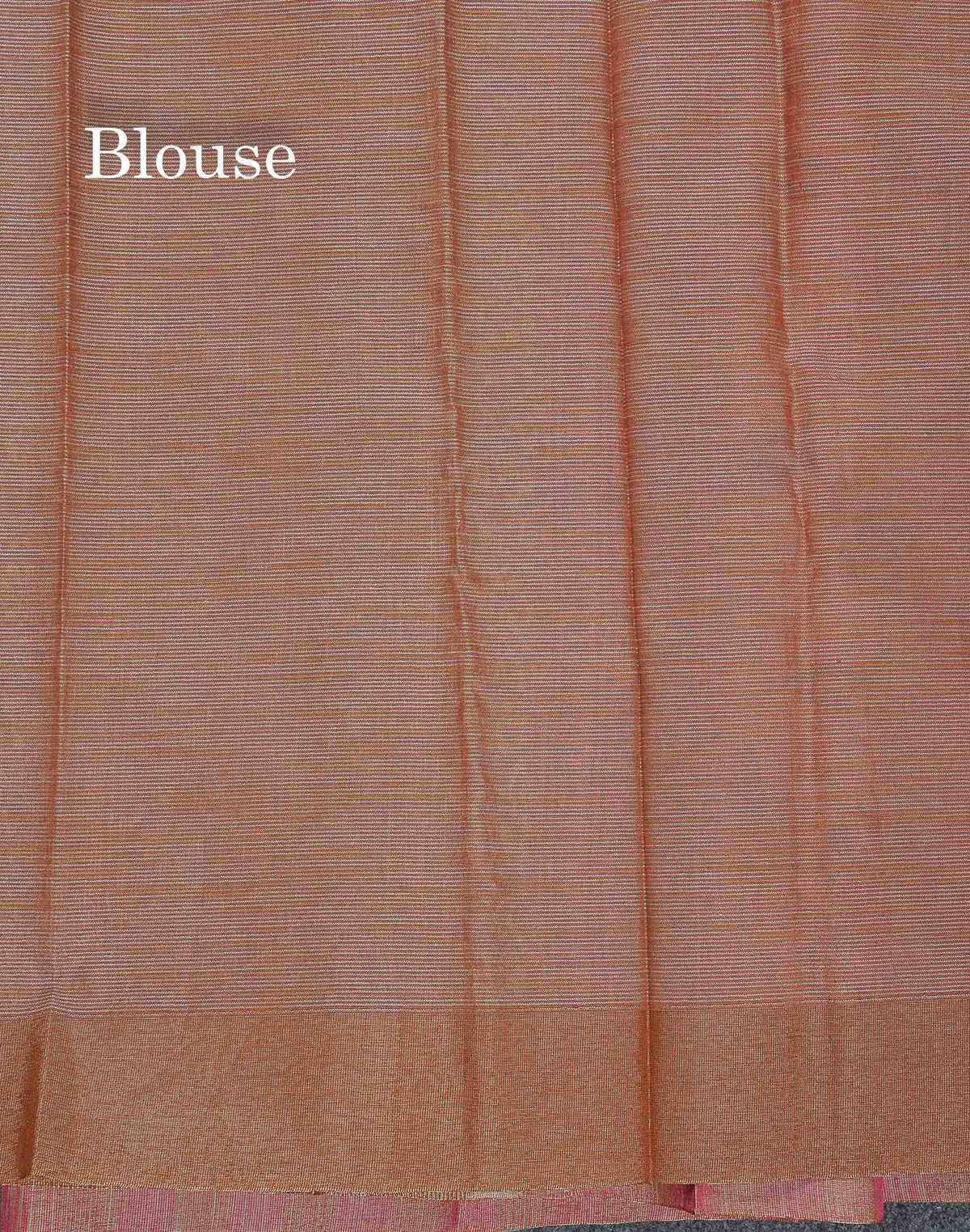 Cotton Mix Saree - Peach Pink Colour Body Printed With Contrast Brown Blouse