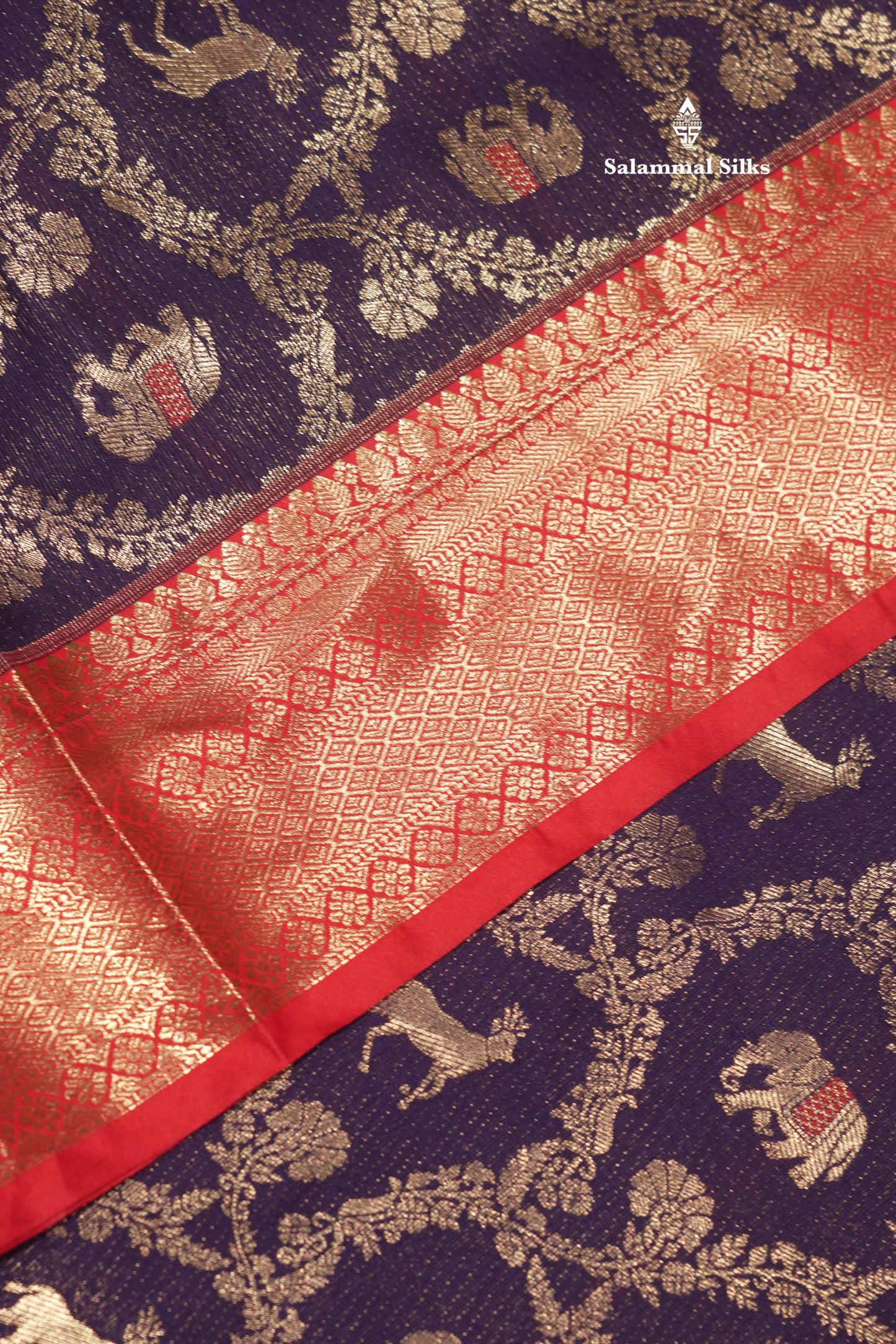 Sky Blue Colour Semi Silk Saree With Contrast Long Red Border