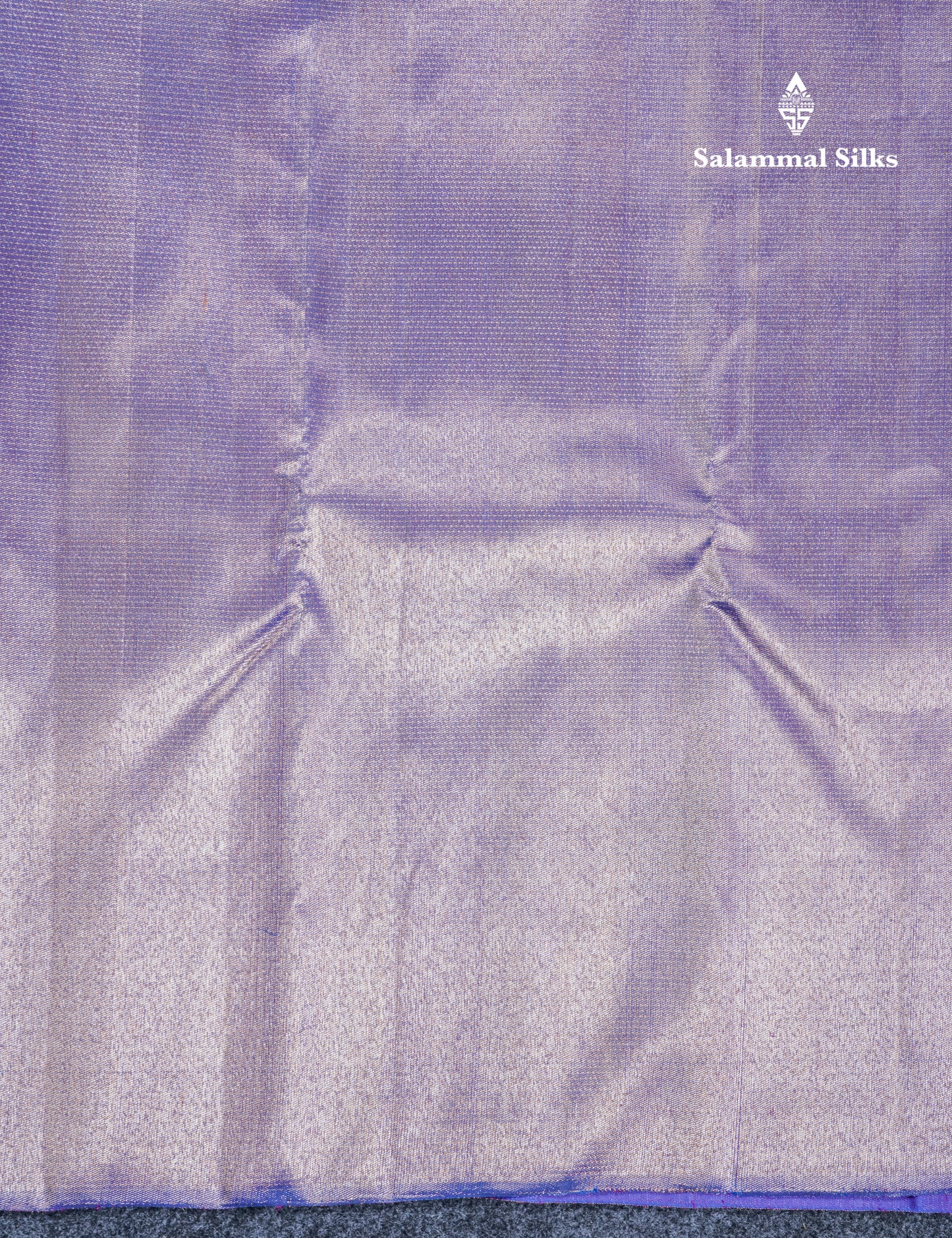 8 Kol Purple Tiny Zari Checks Pure Kanjivaram Silk Saree with Traditional Rising Temple Border