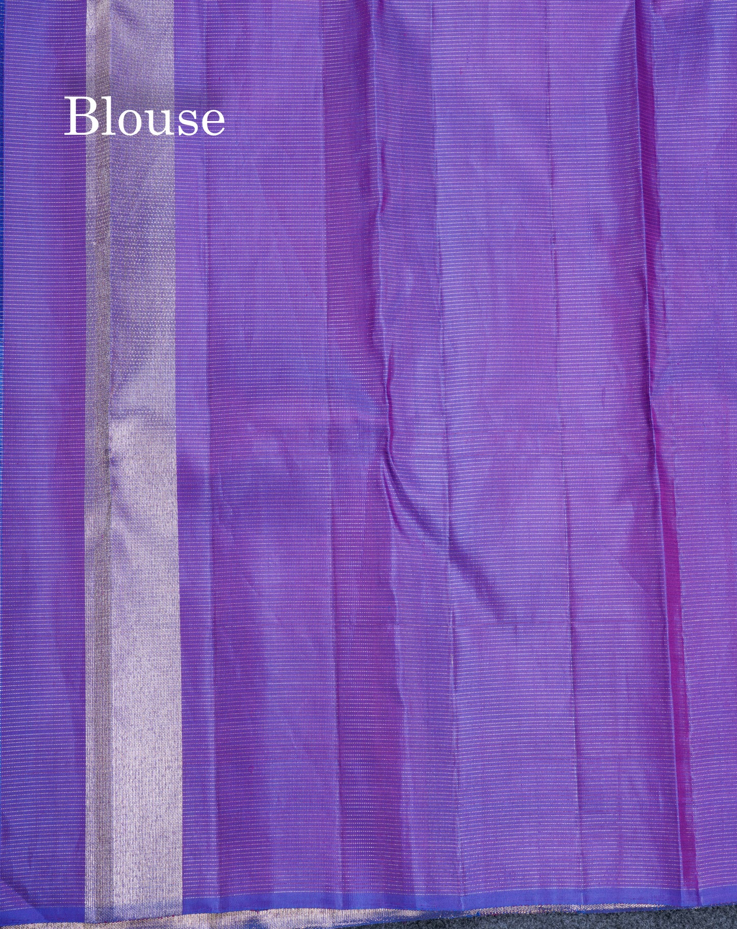 8 Kol Purple Tiny Zari Checks Pure Kanjivaram Silk Saree with Traditional Rising Temple Border