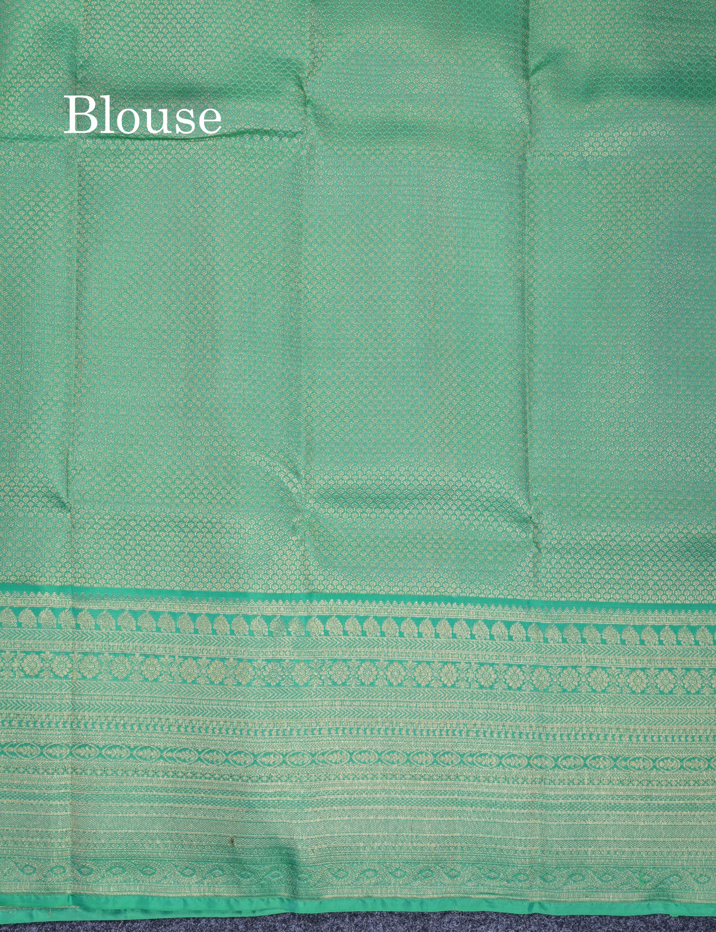 Dark Purple Pure Kanjivaram Silk Saree With Contrast Rexona Green Long Border