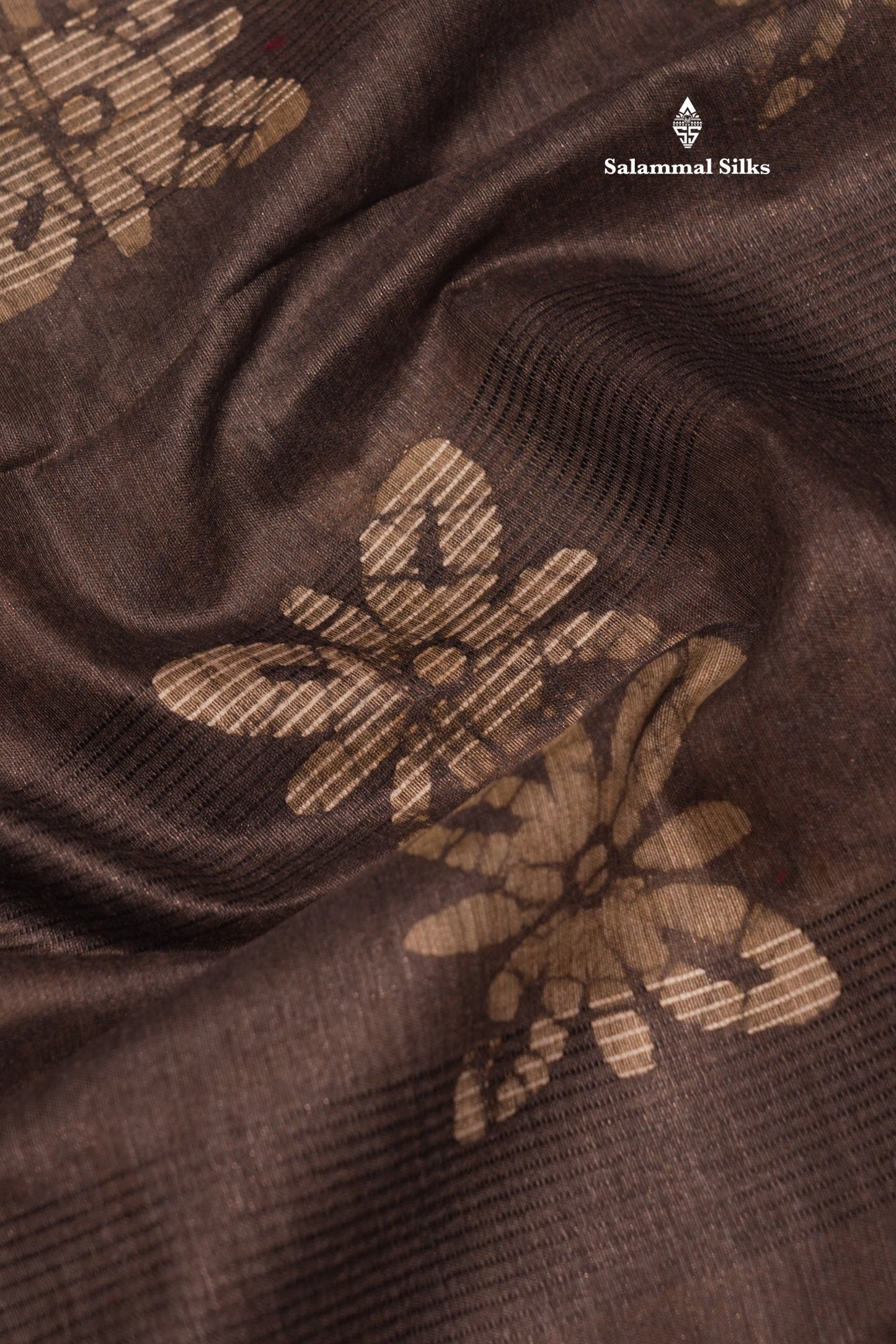 Brown Colour Printed Pure Cotton With Mustard Yellow Blouse