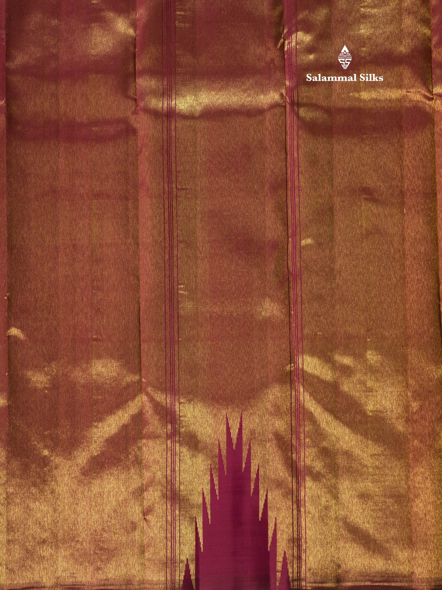 8 Kol Vadamalli Pure Kanjivaram Silk Saree with Traditional Temple Border
