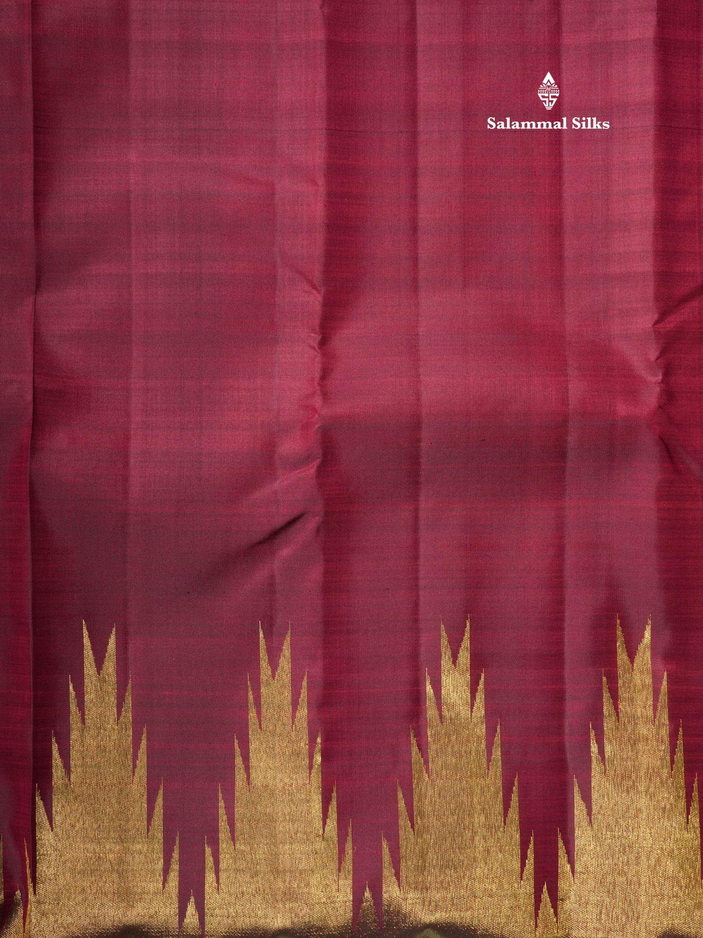 8 Kol Vadamalli Pure Kanjivaram Silk Saree with Traditional Temple Border