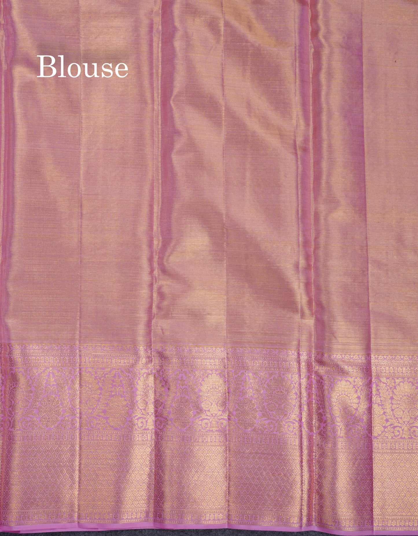 Beautiful Baby Pink Tissue Bridal Pure Kanjivaram Silk Saree With Contrast Light Pink Traditional Border