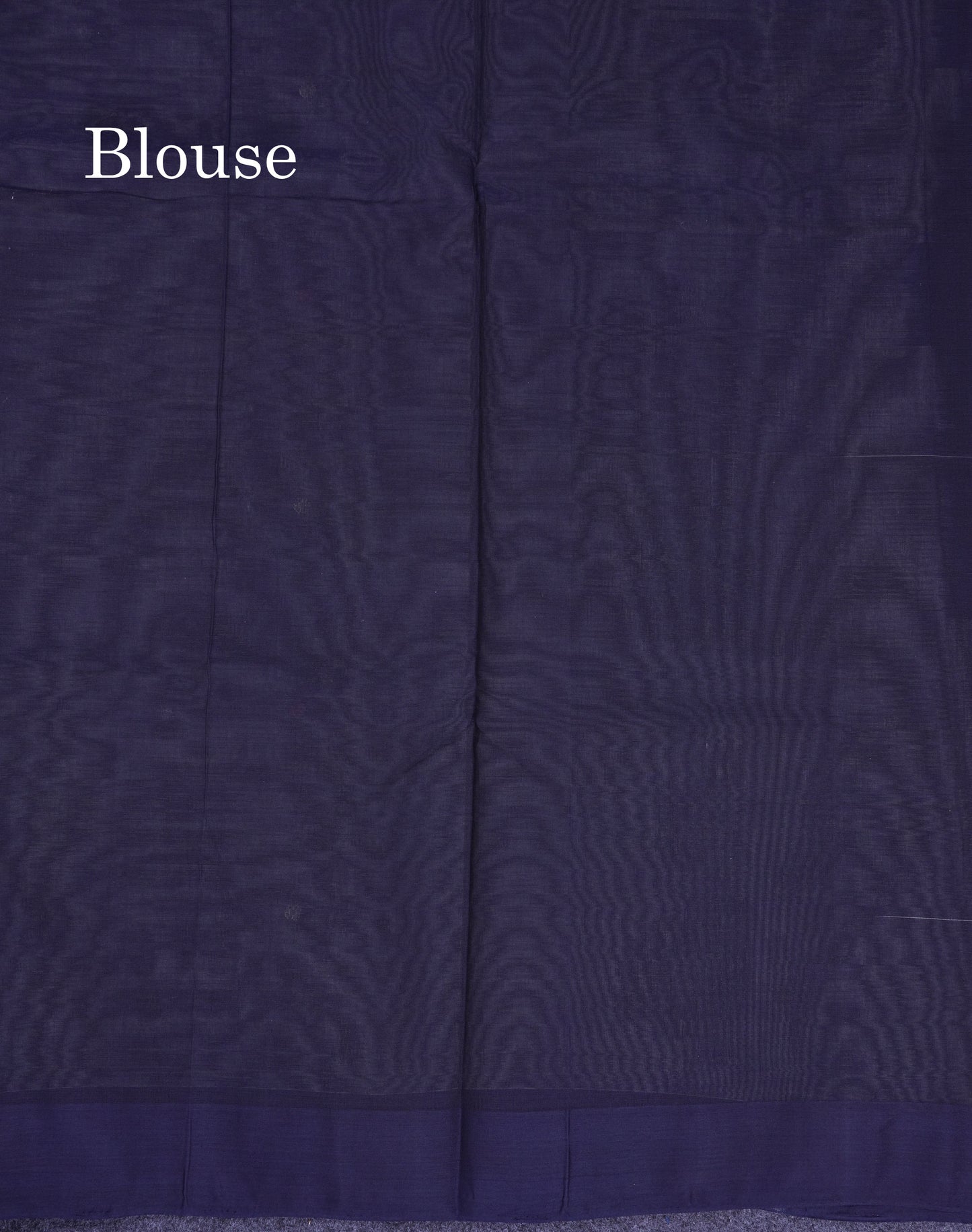 Beautiful Grey Thread Work Butta Handloom Pure Cotton Saree With Contrast Navy Blue Border