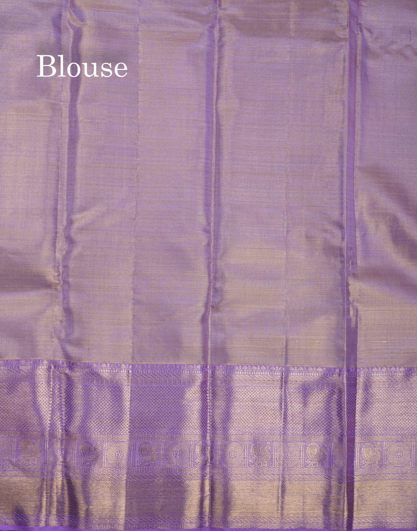 Beautiful Light Lavender Tissue Checks With Traditional Butta 2G Pure Kanjivaram Silk Saree With Contrast Lavender Border