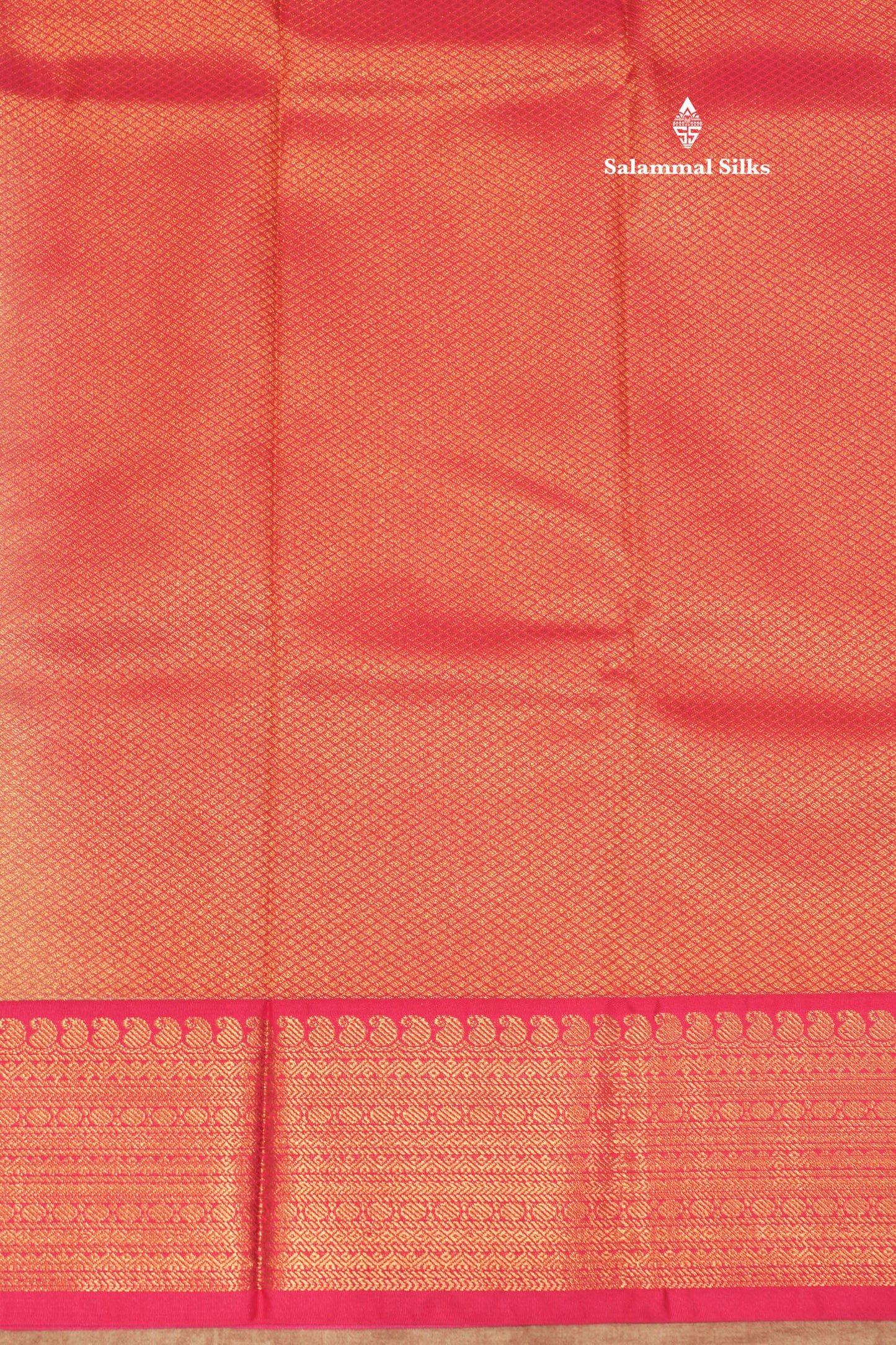 Light Green Colour Vaira Oosi Checks Semi Silk Saree With Contrast Pink Border