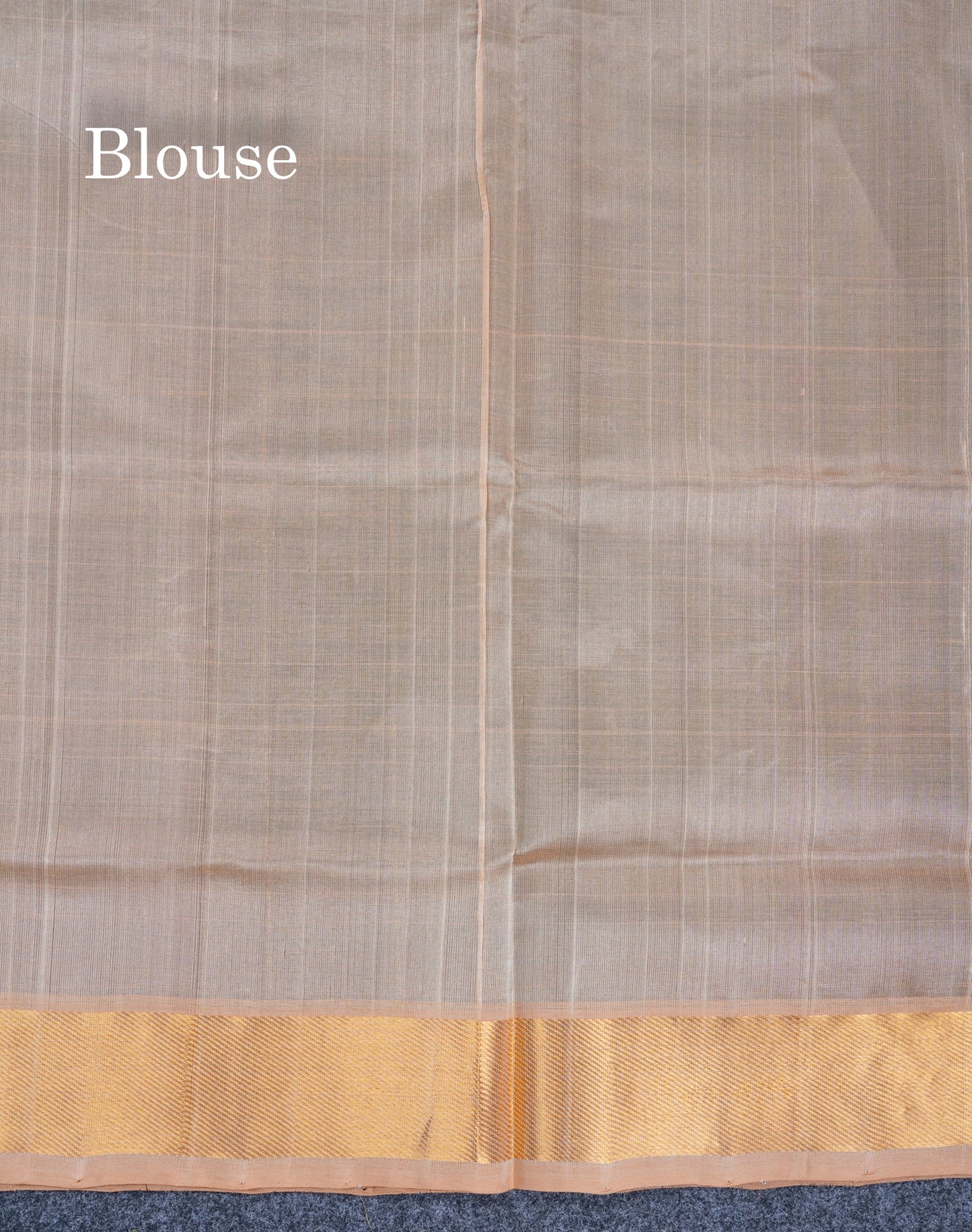 Black Checks Pure Silk Cotton Saree With Contrast Beige Blouse