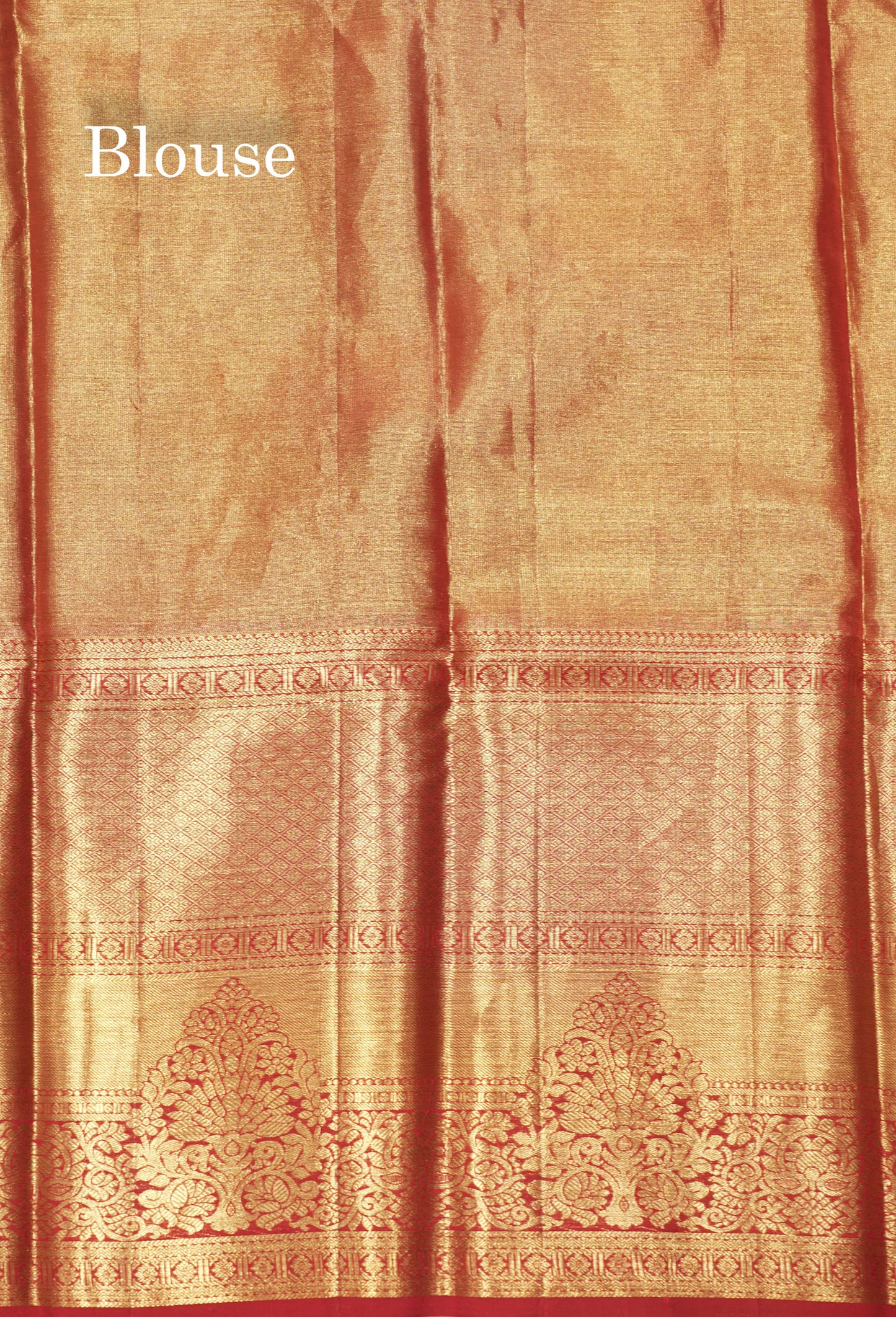 Brown Colour Pure Kanjivaram Tissue Silk Saree With Contrast Long Maroon Border