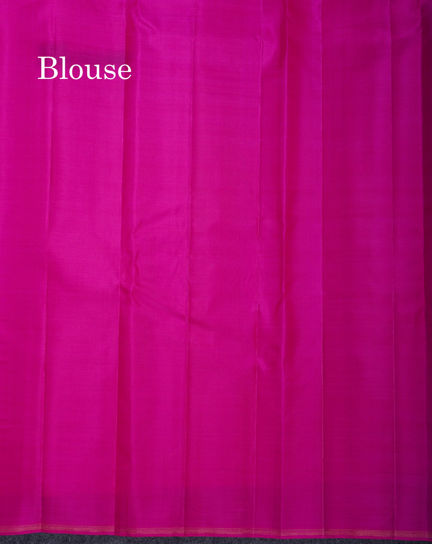 Beautiful Dark Kanchana 2G Fancy Pure Kanjivaram Silk Saree With Contrast Magenta Pink Blouse