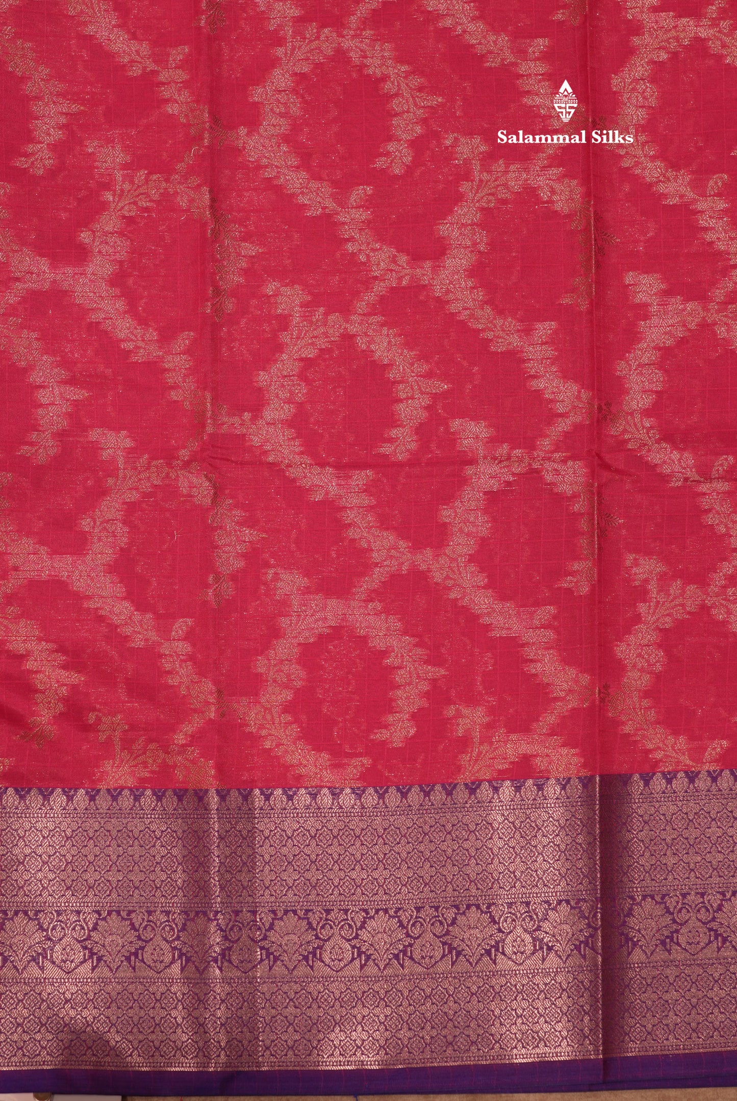 Pink Colour Fancy Saree With Contrast Violet Border