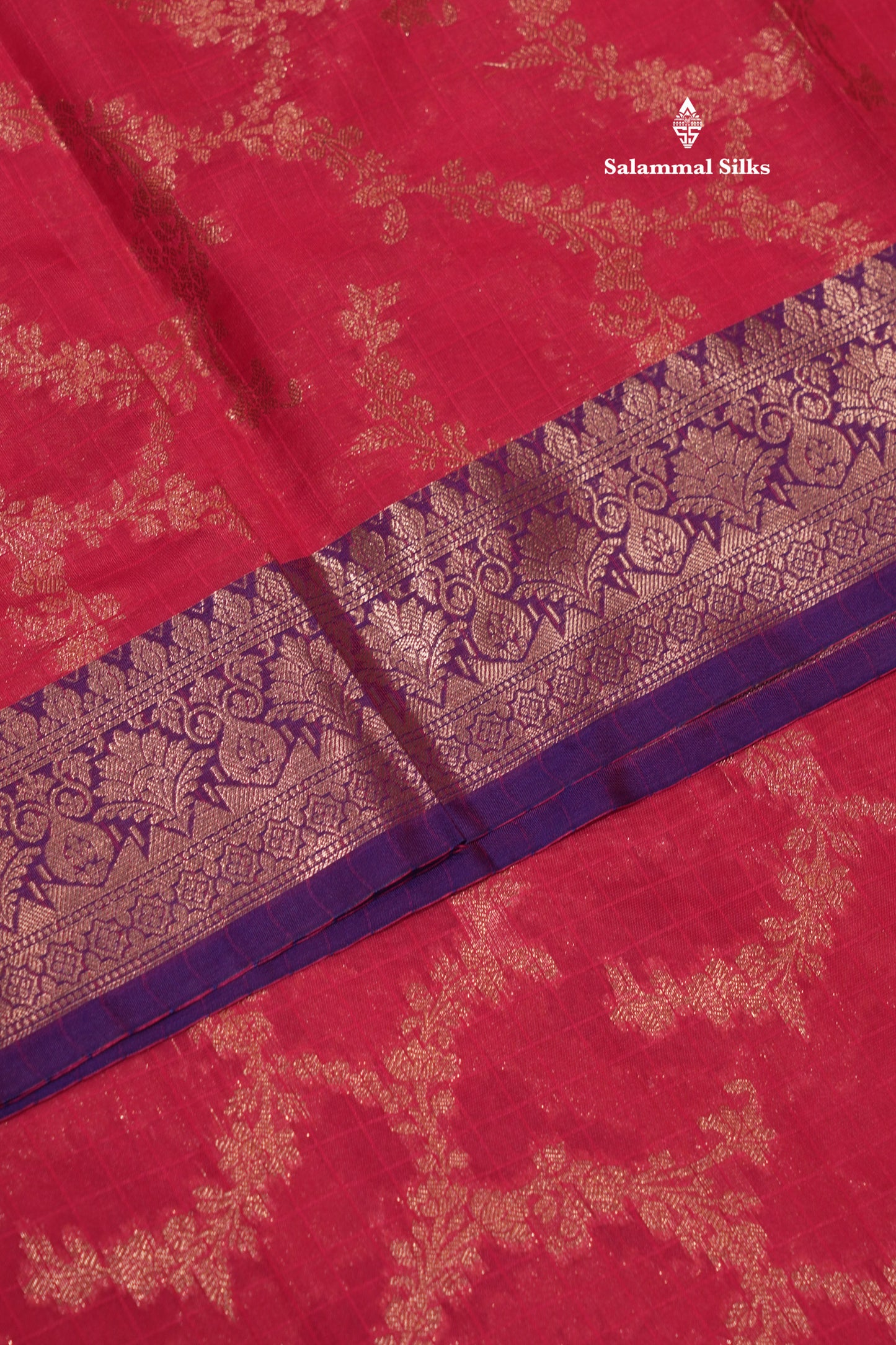 Pink Colour Fancy Saree With Contrast Violet Border
