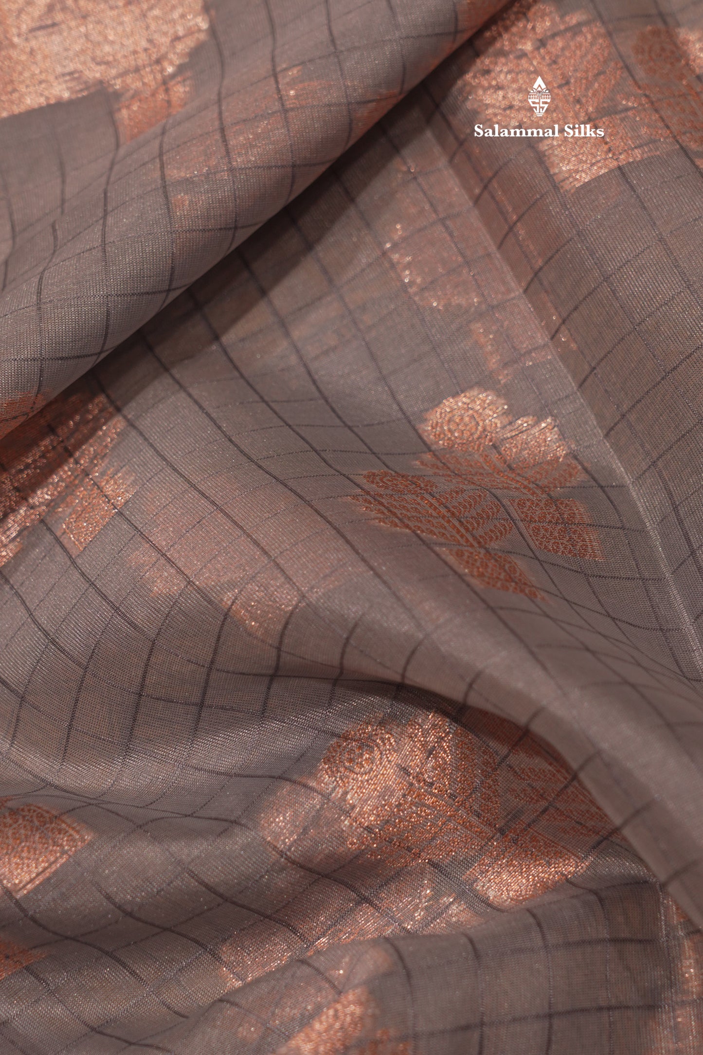 Grey Colour Fancy saree With Contrast Pink Border