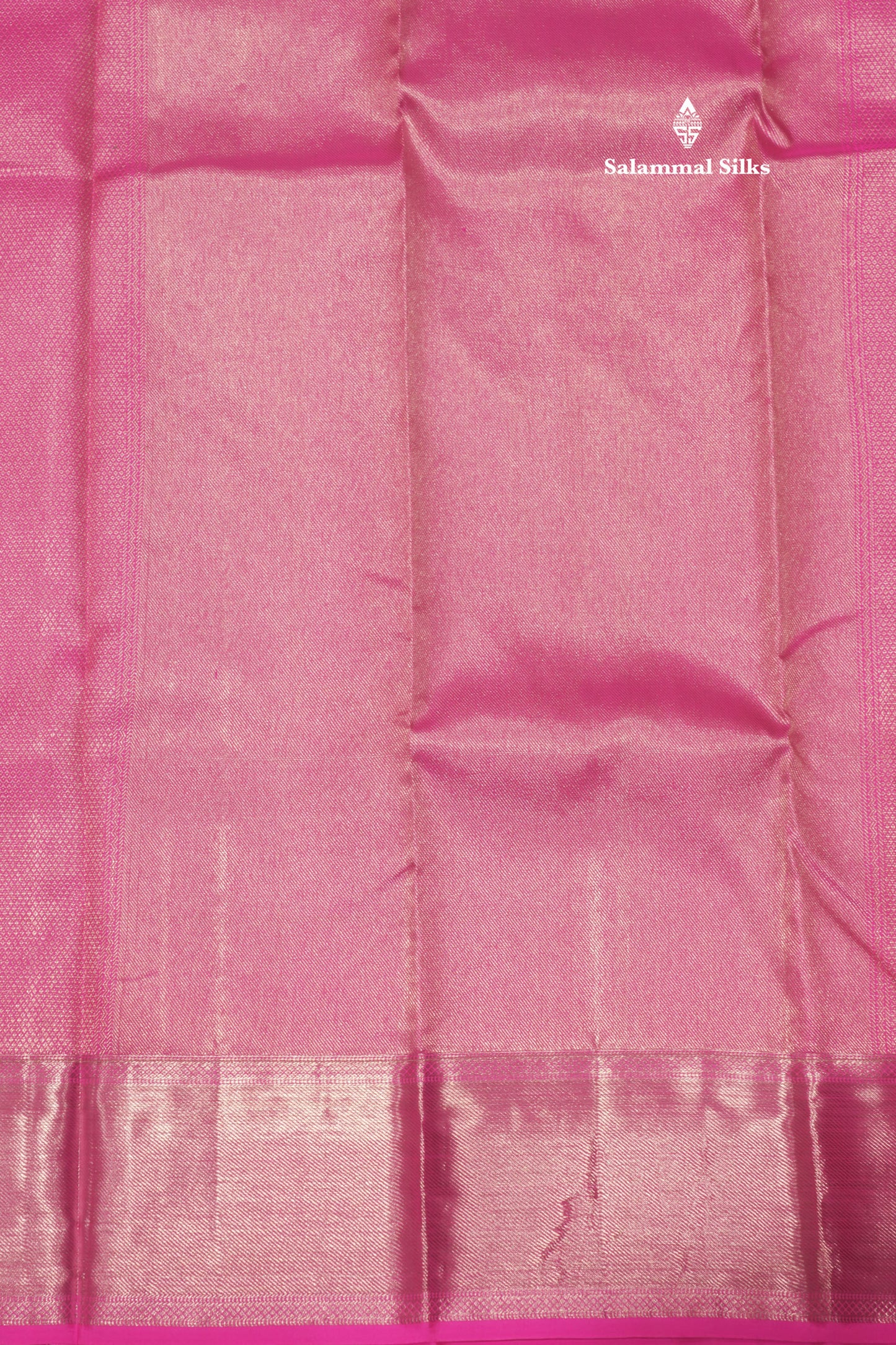 Pink Colour Pure Kanjivaram Silk Saree With Silver Zari Border