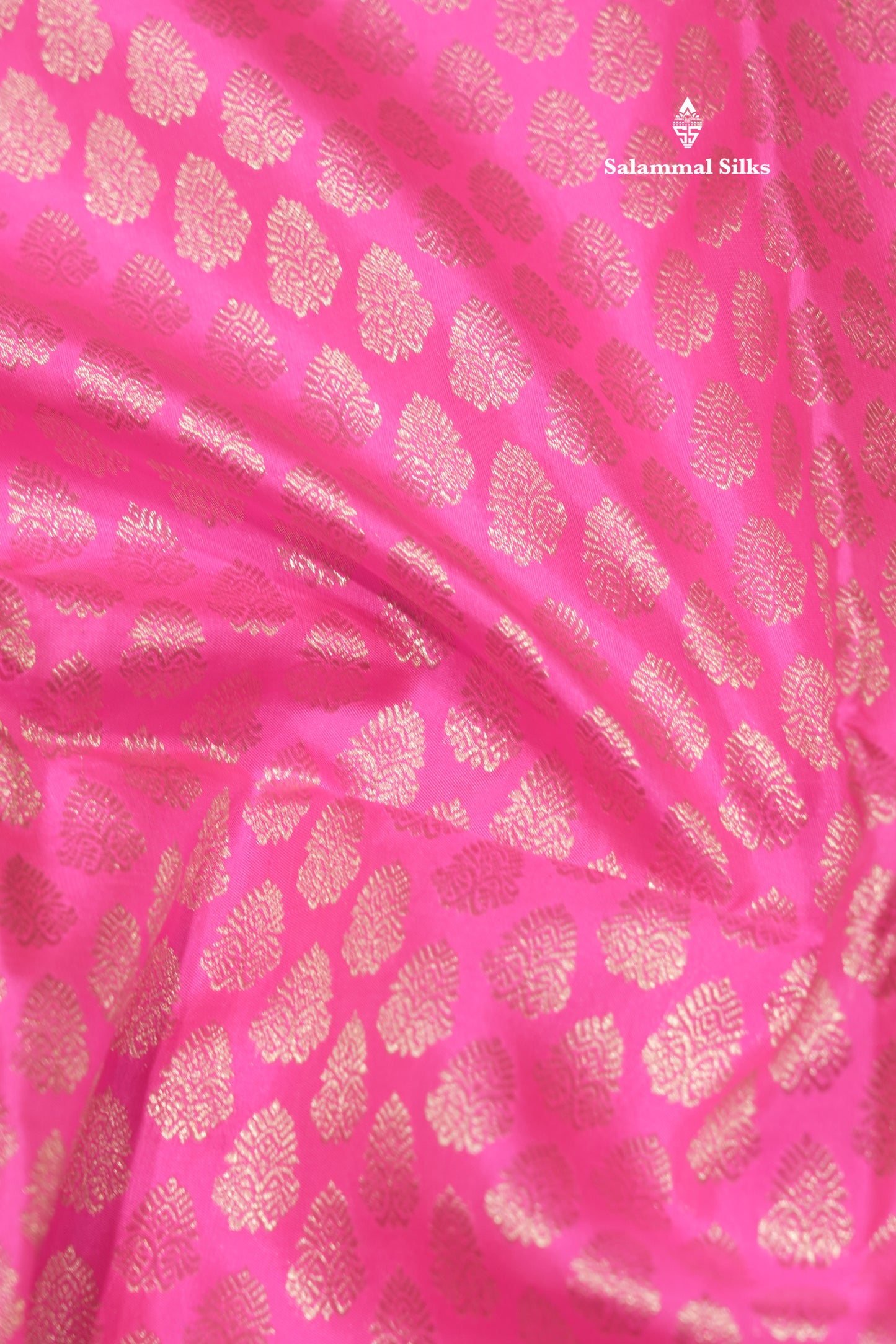 Pink Colour Pure Kanjivaram Silk Saree With Silver Zari Border