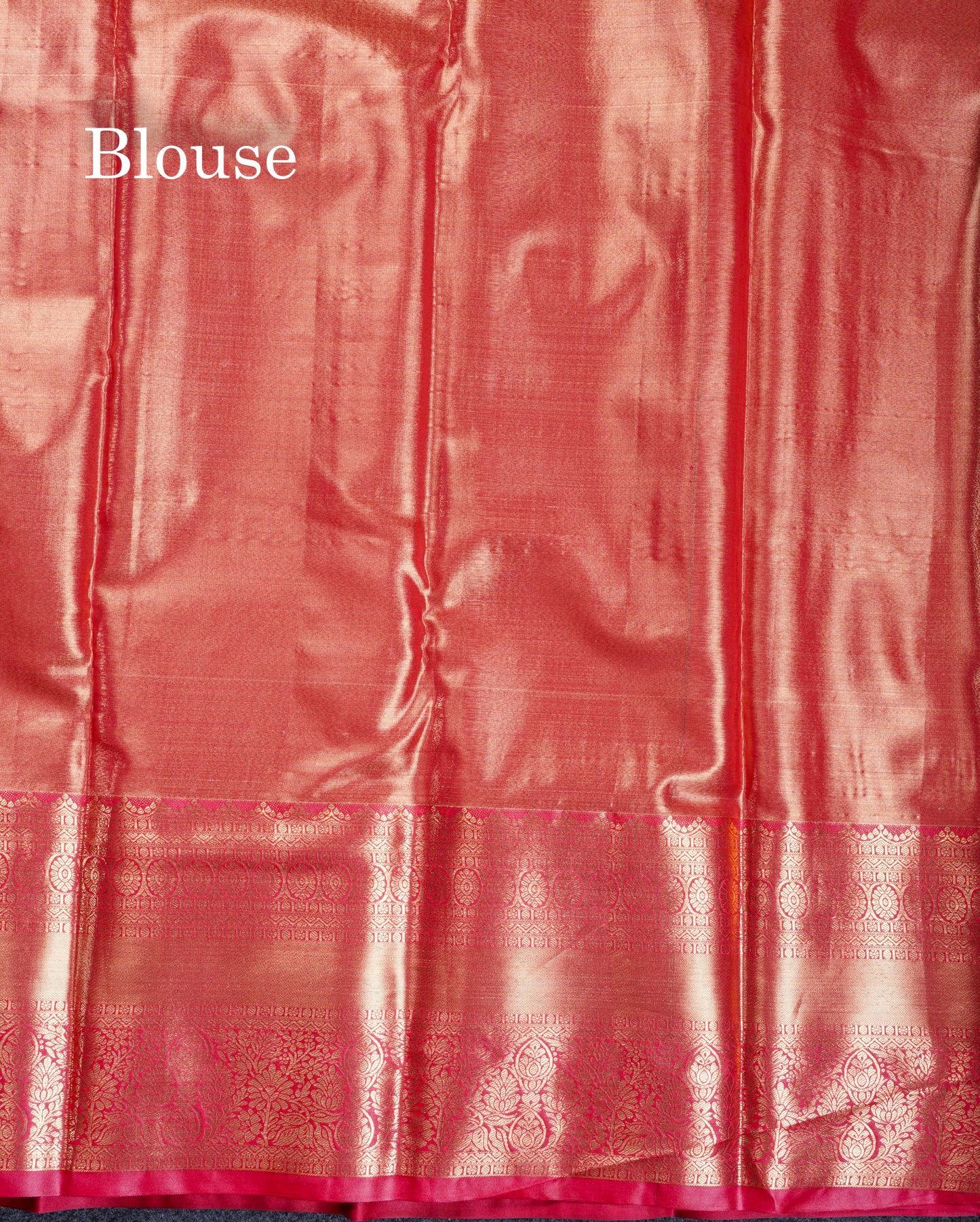 Pastel Blue Bridal Tissue Semi Silk Saree With Contrast Pink Long Border