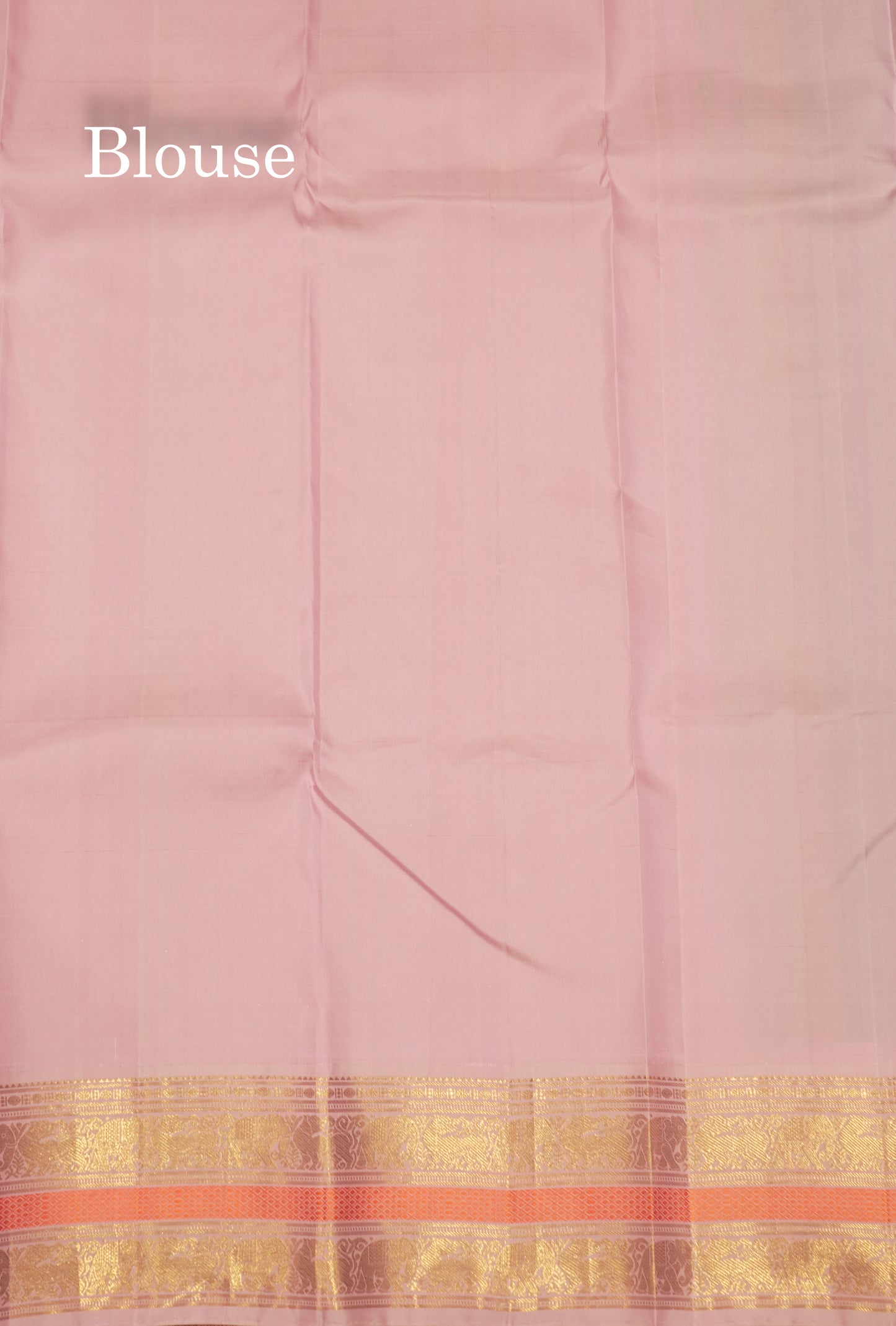 Korvai Rexona Green Colour Pure Kanjivaram Silk Saree With Contrast Baby Pink Border