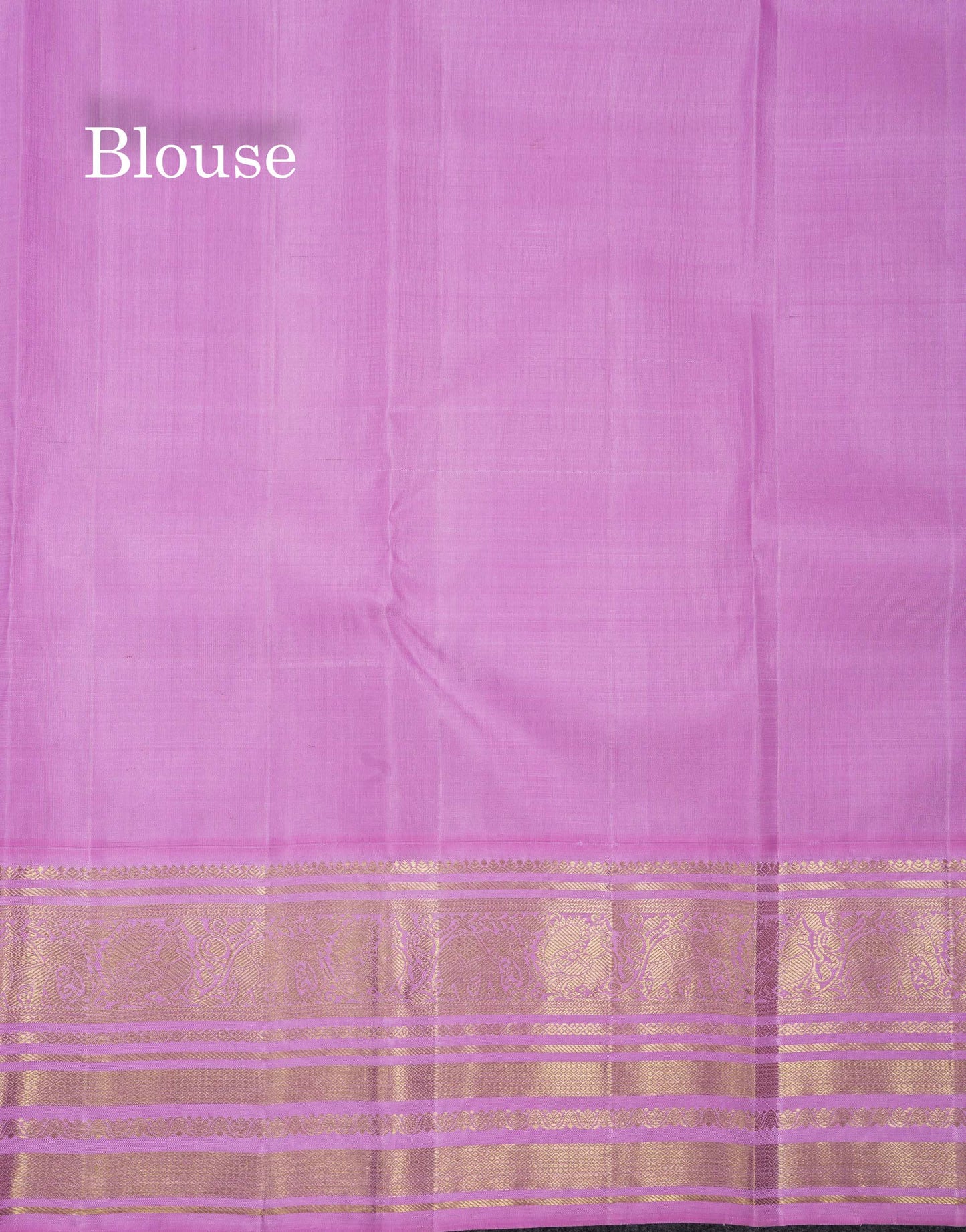Korvai Beautiful Dark Kanchana Zari Butta Pure Kanjivaram Silk Saree With Contrast Light Pink Traditional Border