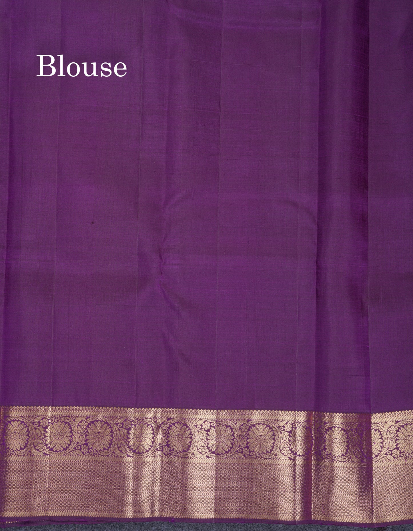 Beautiful Dual Tone Pinkish Orange Pure Kanjivaram Silk Saree With Contrast Dark Purple Border