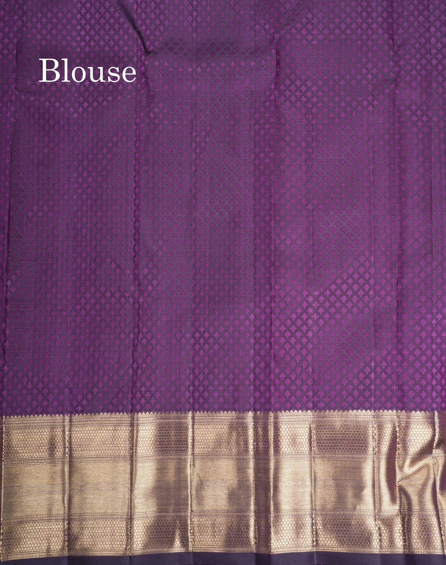Dark Purple Pure Kanjivaram Silk Saree Pure Zari with Traditional Long Border
