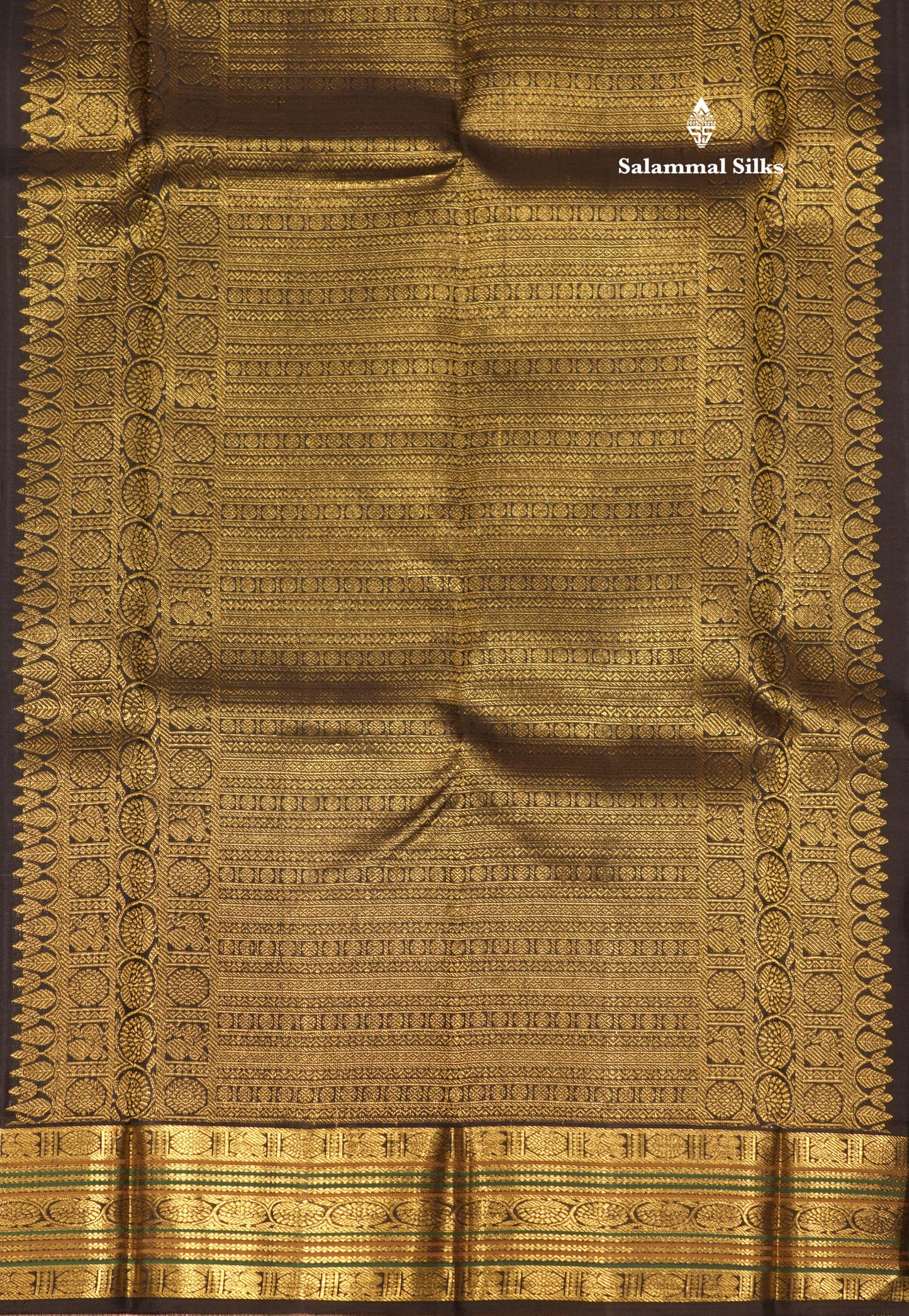 Grey Colour Traditional Pure Kanjivaram Silk Saree With Contrast Black Border