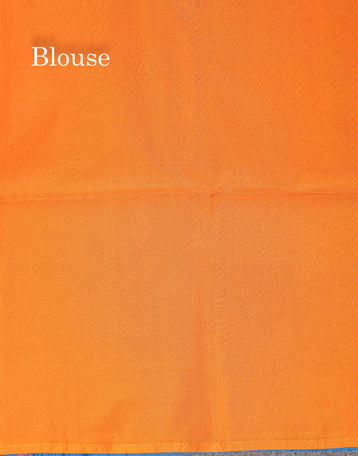 SICO Cotton Saree -Peacock Blue Colour Body Small Zari Butta With Contrast Mango Yellow Blouse
