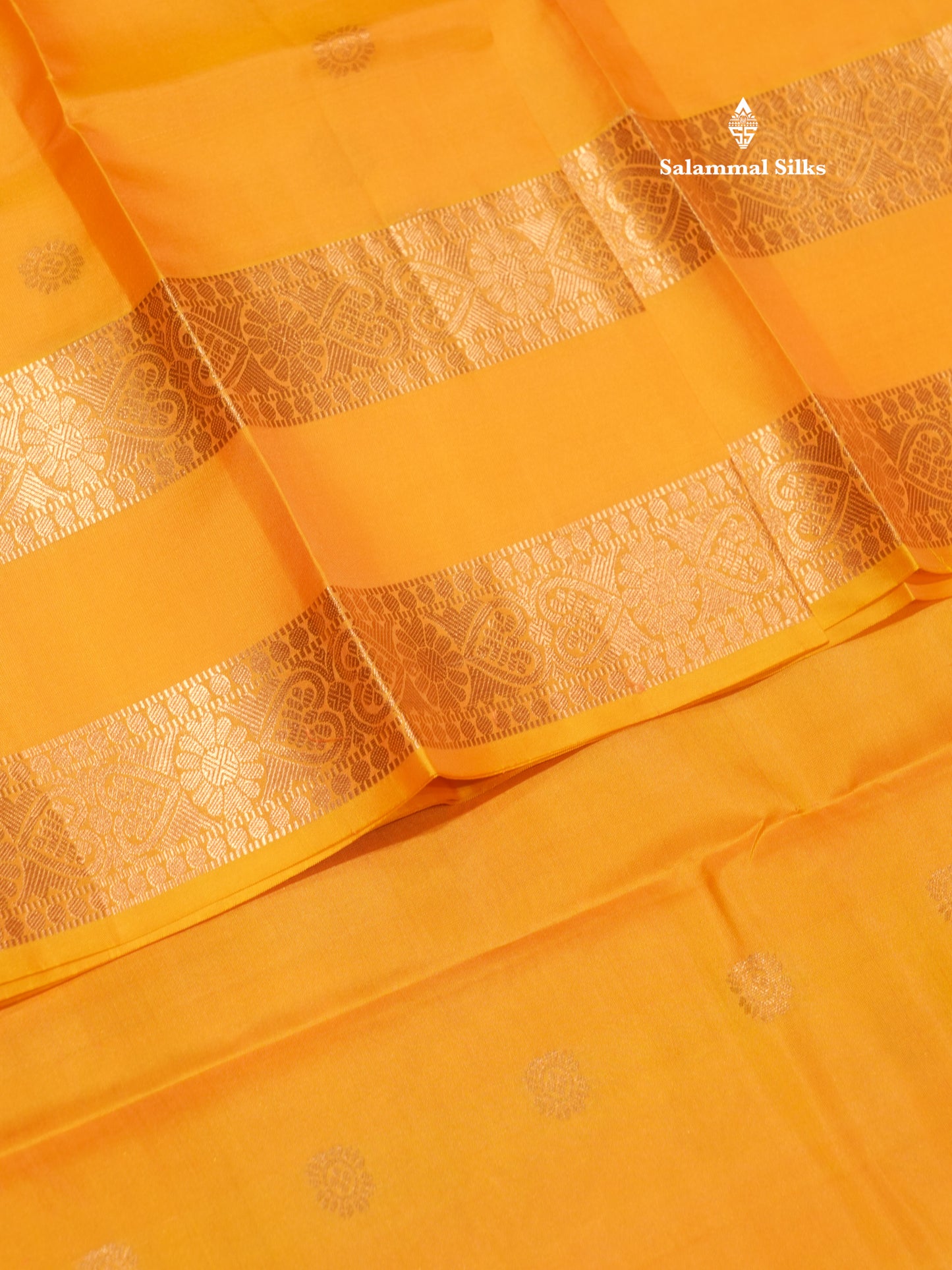 Mango Yellow Colour Pure Kanjivaram Silk Saree With Double Border