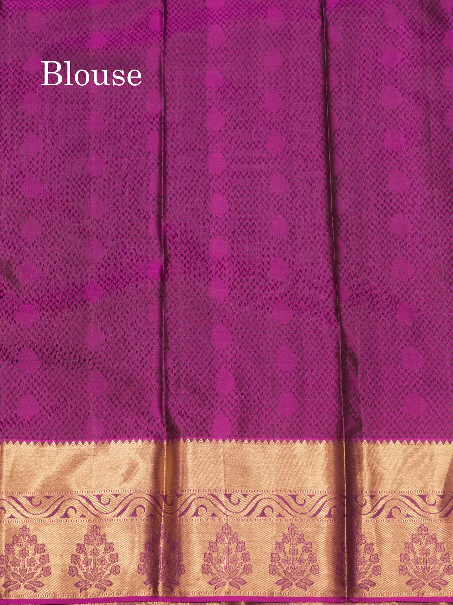 Bottle Green Colour Pure Kanjivaram Silk Saree With Contrast Magenta Border