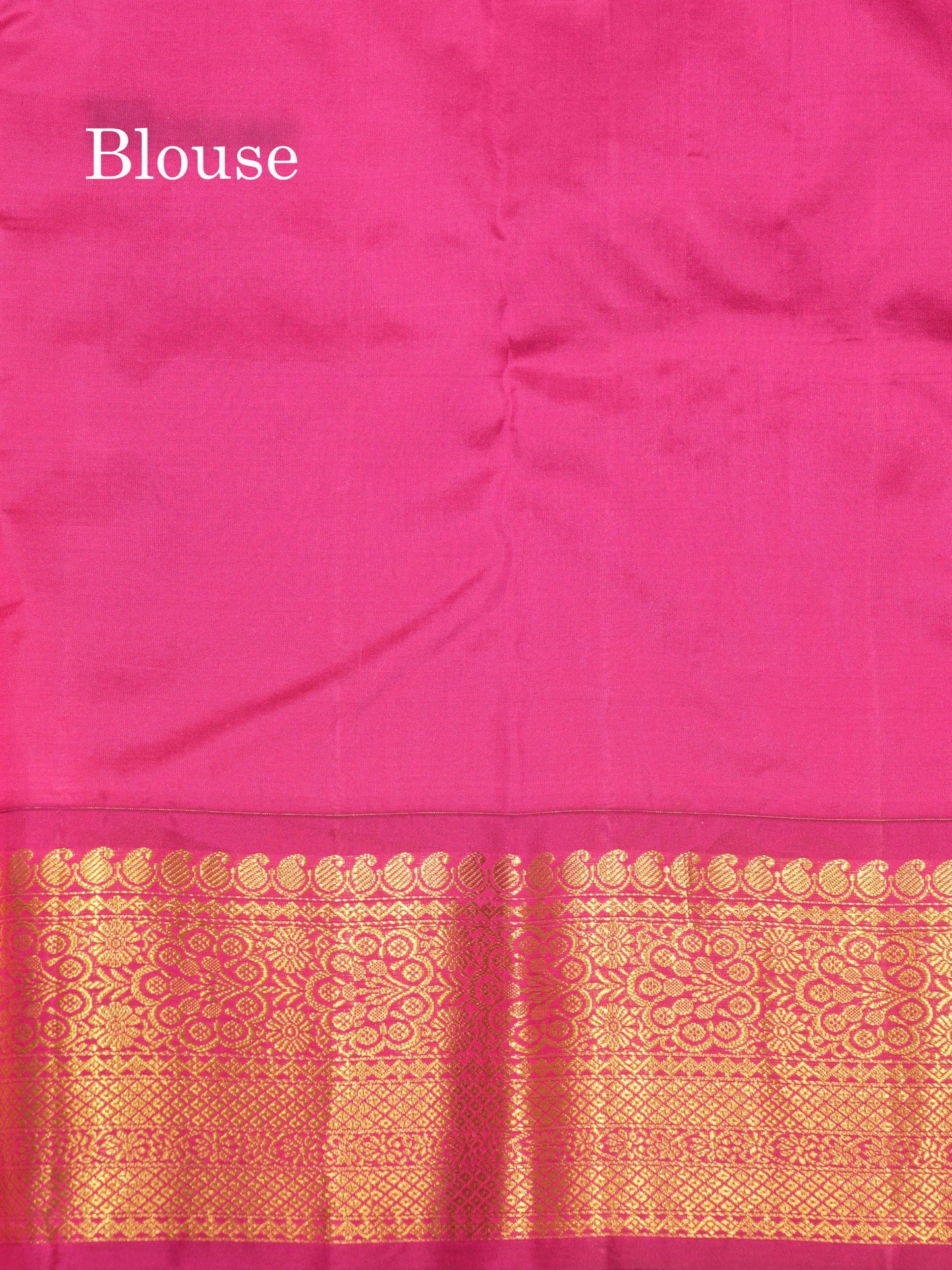 Saffire Green Colour Pure Kanjivaram Silk Saree With Contrast Magenta Border