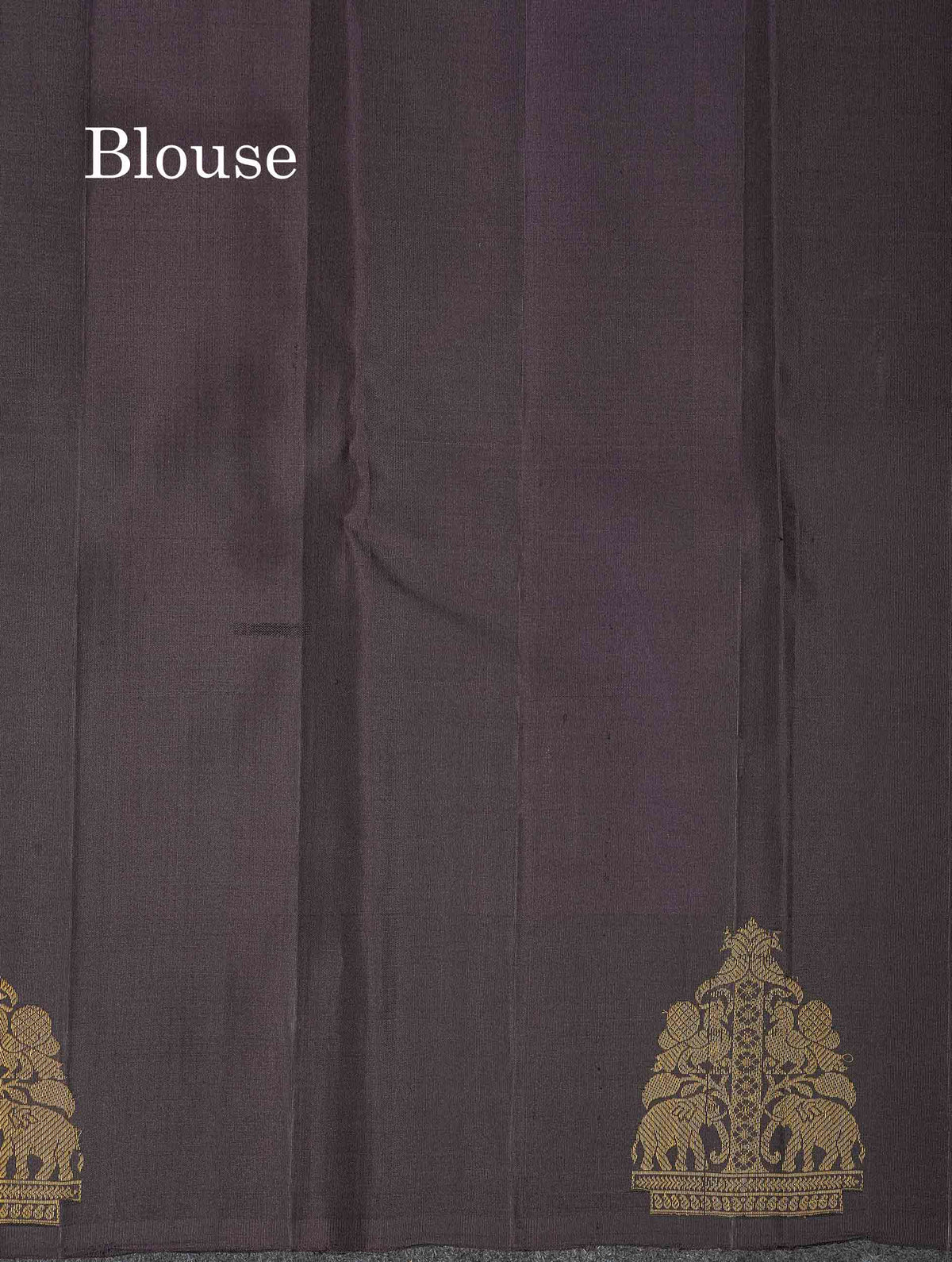 Pure Kanjivaram Silk Saree - Peacock Blue Colour Body Zari Butta With Dark Brown Traditional Border